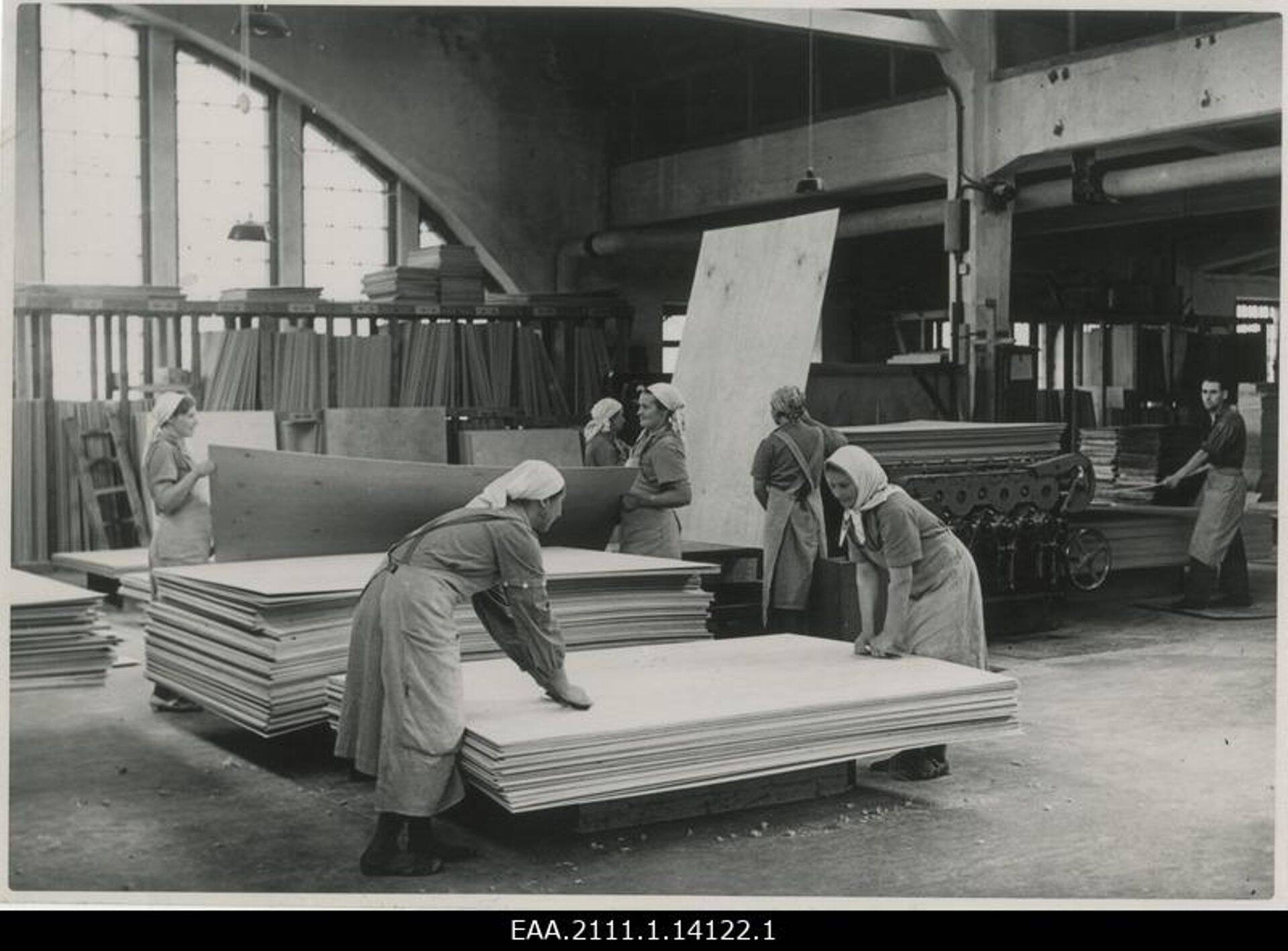 Производство листовой фанеры на фабрике Лютера