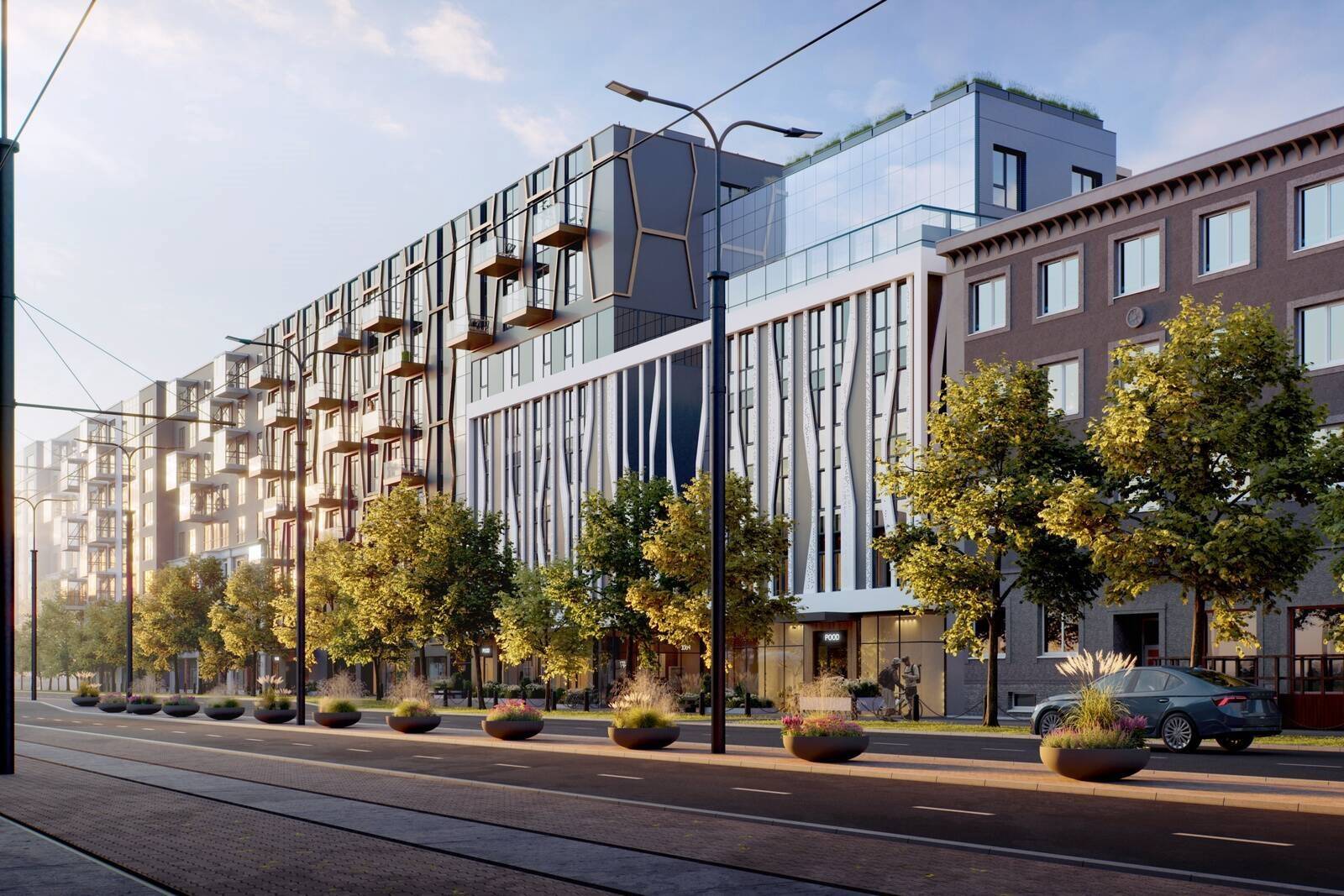 3D-visuaal Avalon Plaza fassaadist