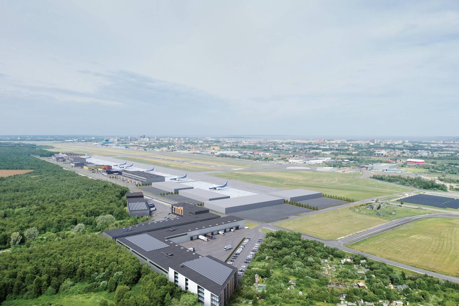 Selle ala I etapi ehitustööd alagavad kevade (Visuaal: AS Airport City).