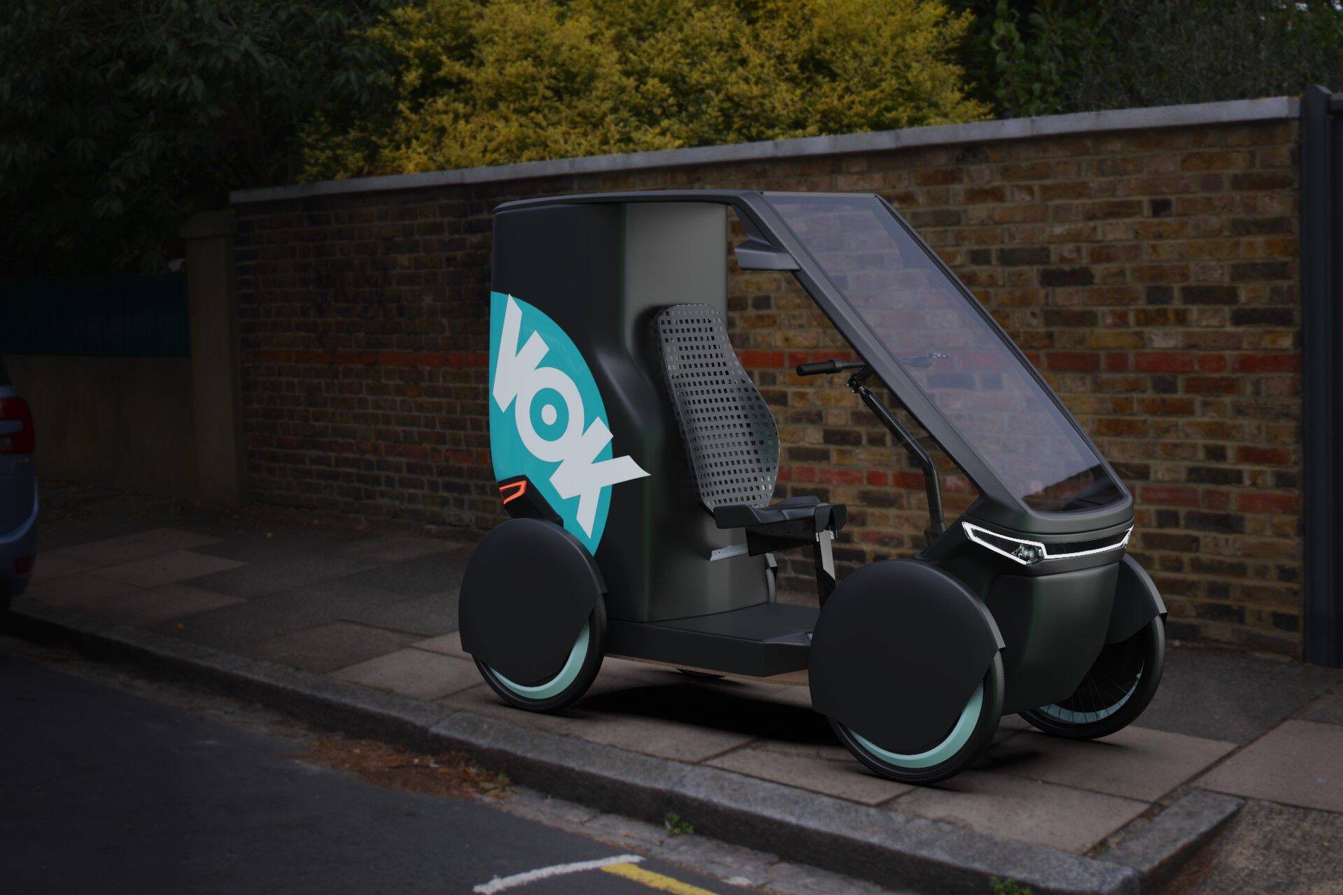 Neljarattaline suletud kabiiniga VOK elektriratas.