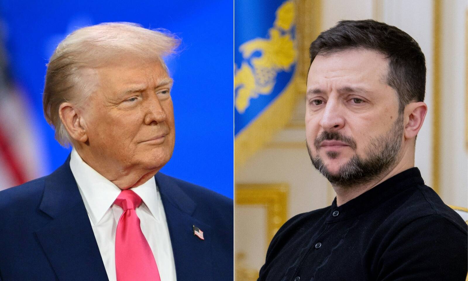 Президент США Дональд Трамп (слева) и президент Украины Владимир Зеленский.