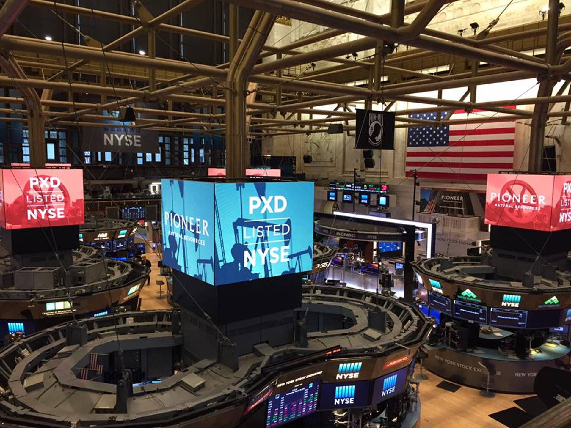 Pioneer Resourcesi aktsia kauplemispost NYSE börsil.