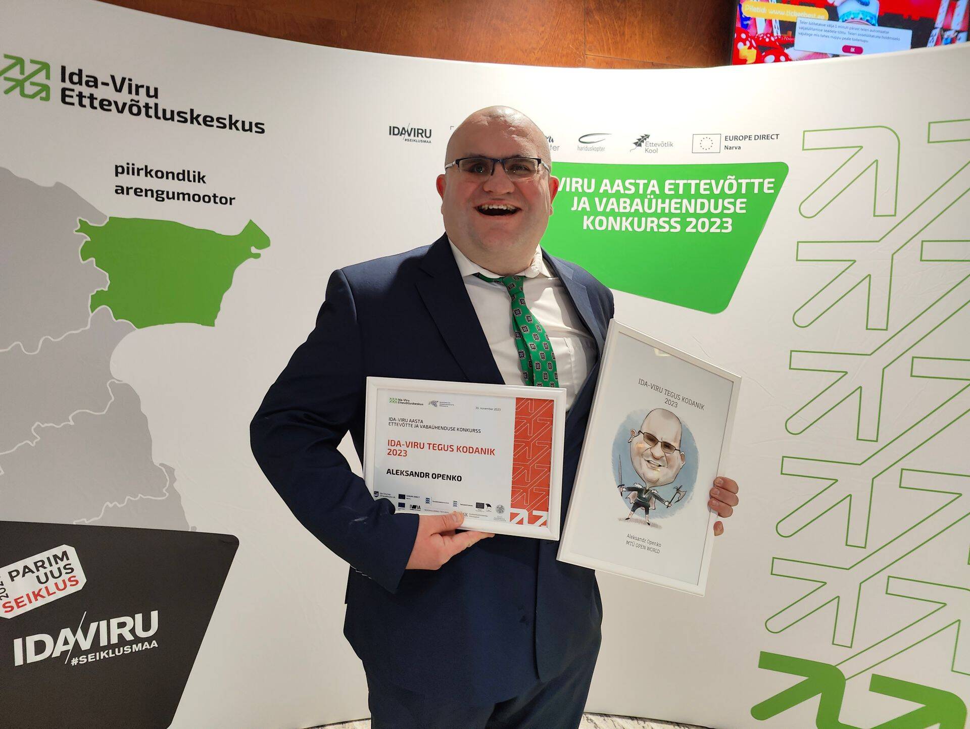 Известный нарвский гид Александр Опенко признан самым активным гражданином Ида-Вирумаа.