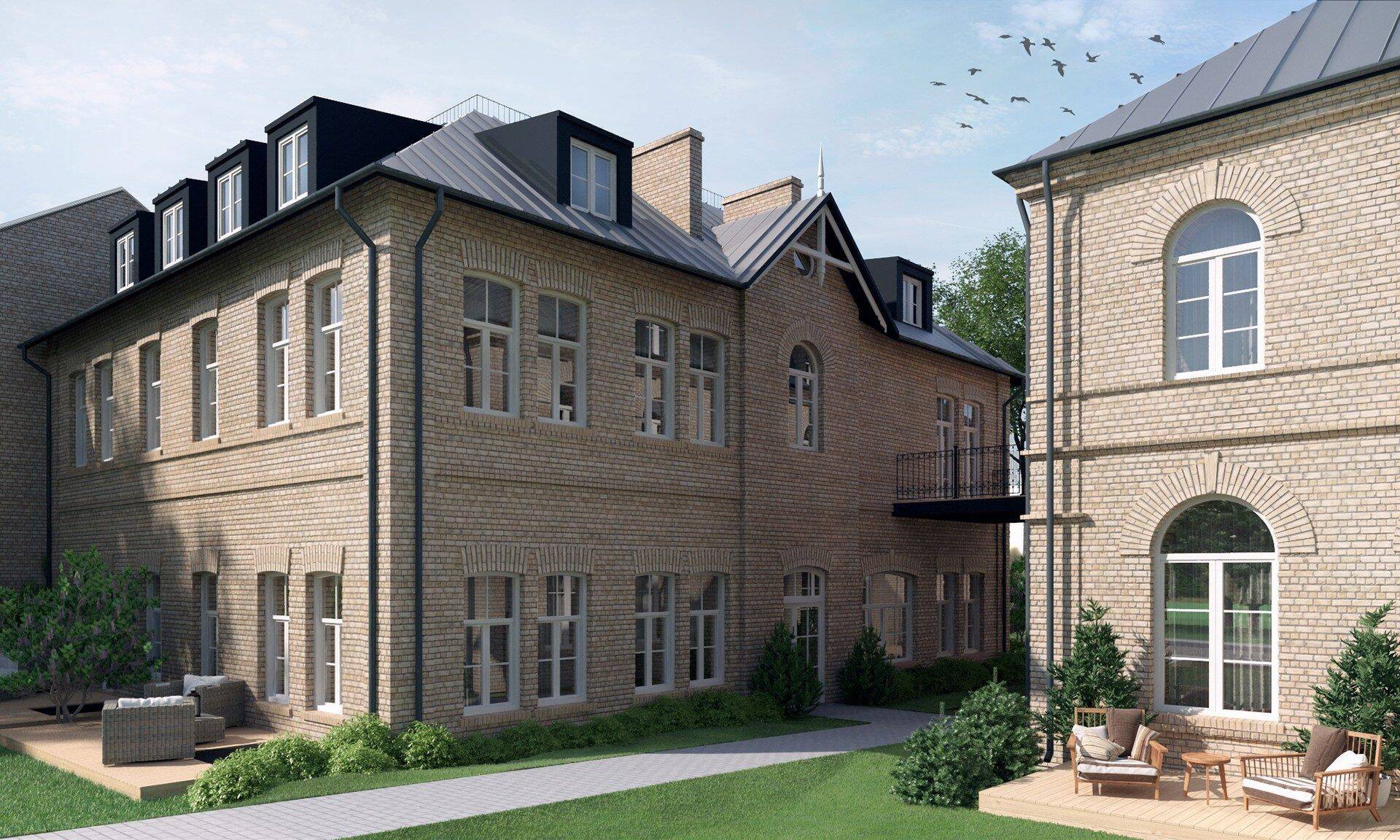 Ajalooline hoone Vilniuses, kus nüüd asuvad luksuslikud korterid