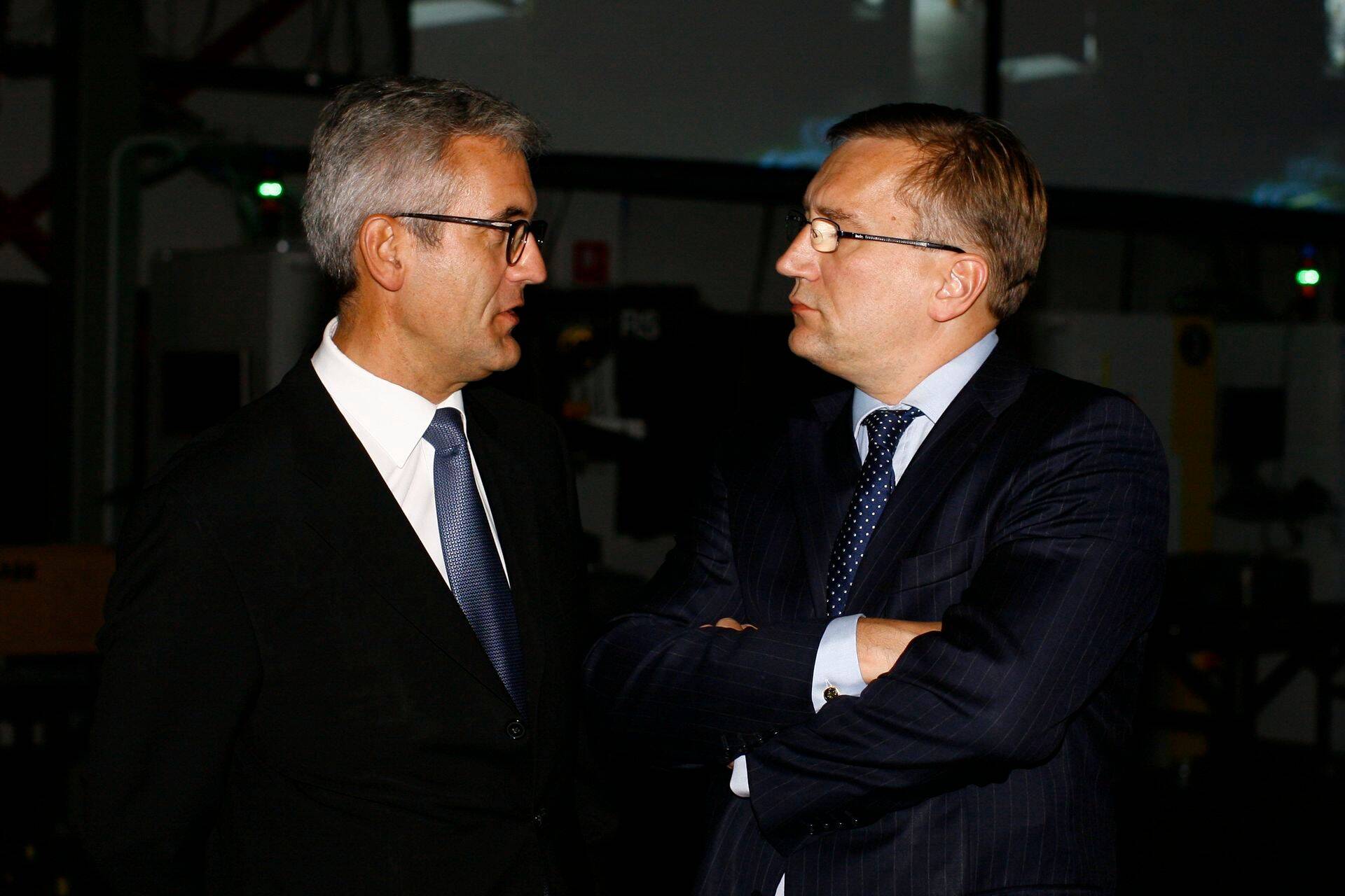 Ulrich Spiesshofer (ABB Grupi automaatika ja ajamite divisjoni juht) ja endine majandusminister Juhan Parts.