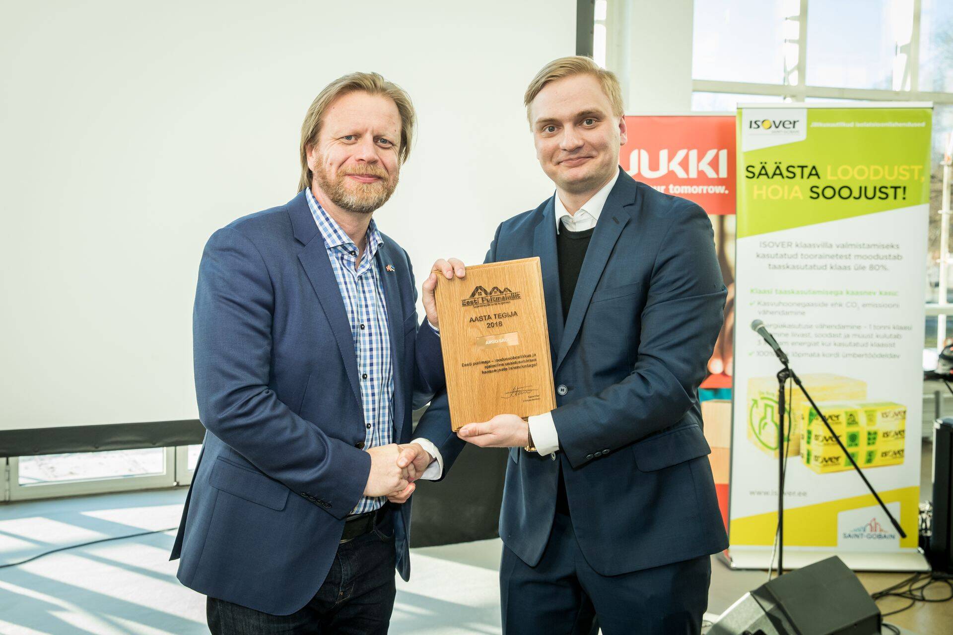 Puitmajaliit tunnustas aunimetusega „Aasta Tegija 2018“ Nordic Houses KT OÜ juhatuse liiget Argo Sauli.