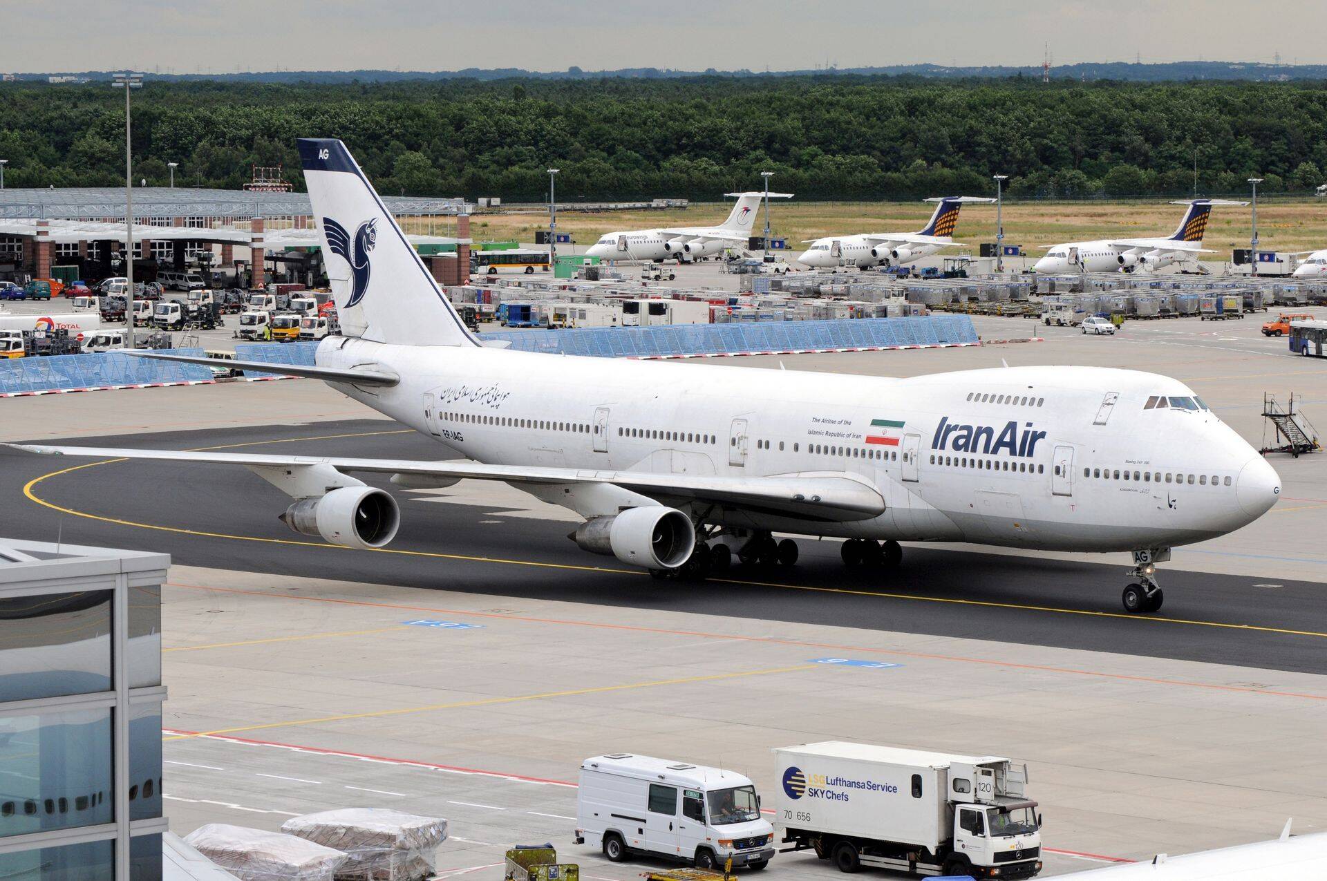 Boeing 747 Frankfurdi lennujaamas.