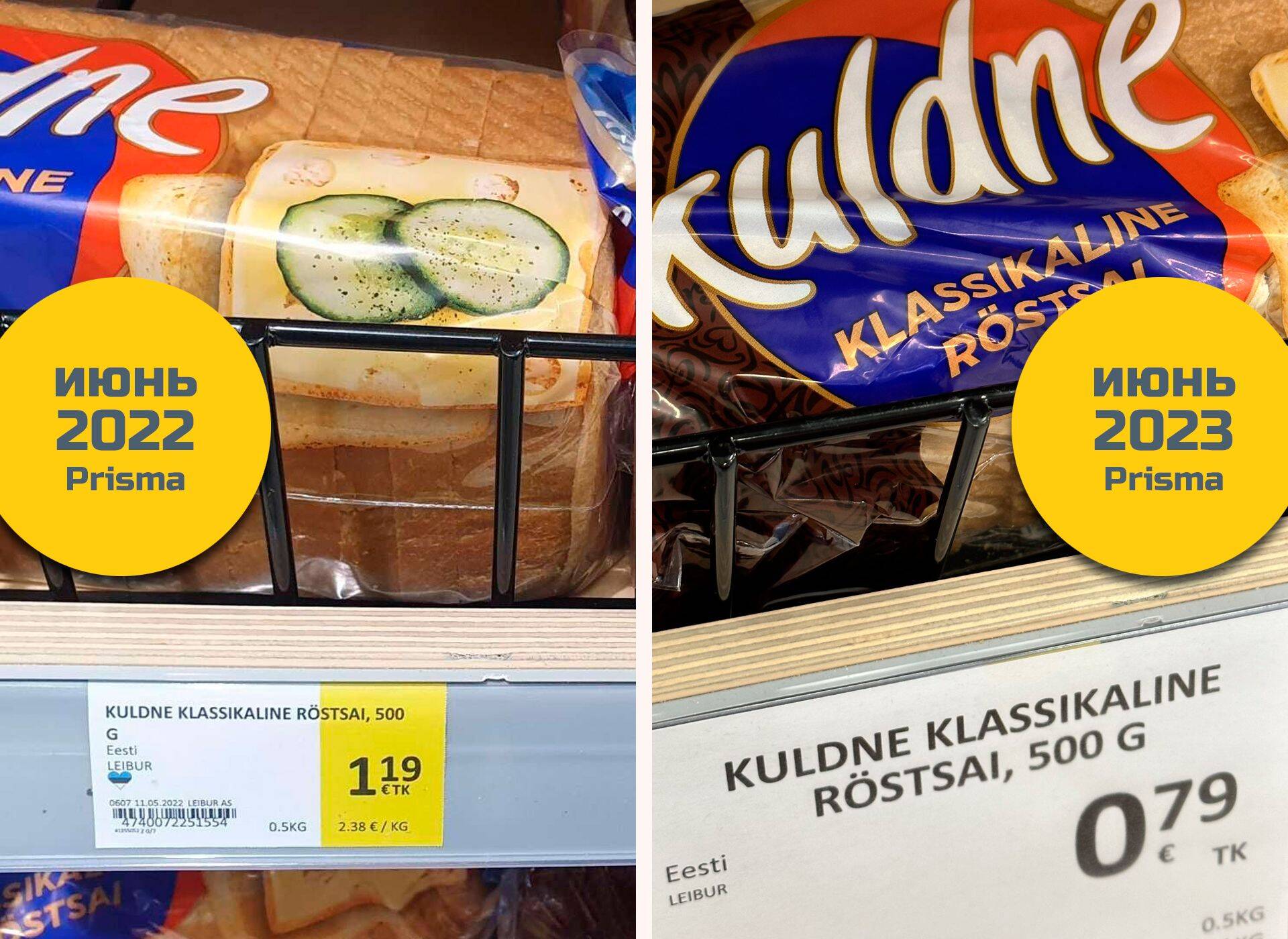Хлеб – всему голова, а булка – драйвер дефляции. Кажется невероятным (особенно после цифр про муку, которая подорожала на 24%). Но у нас есть доказательство на фото – в Prisma у редактора Варвары хлеб стал дешевле. Батон подал пример!