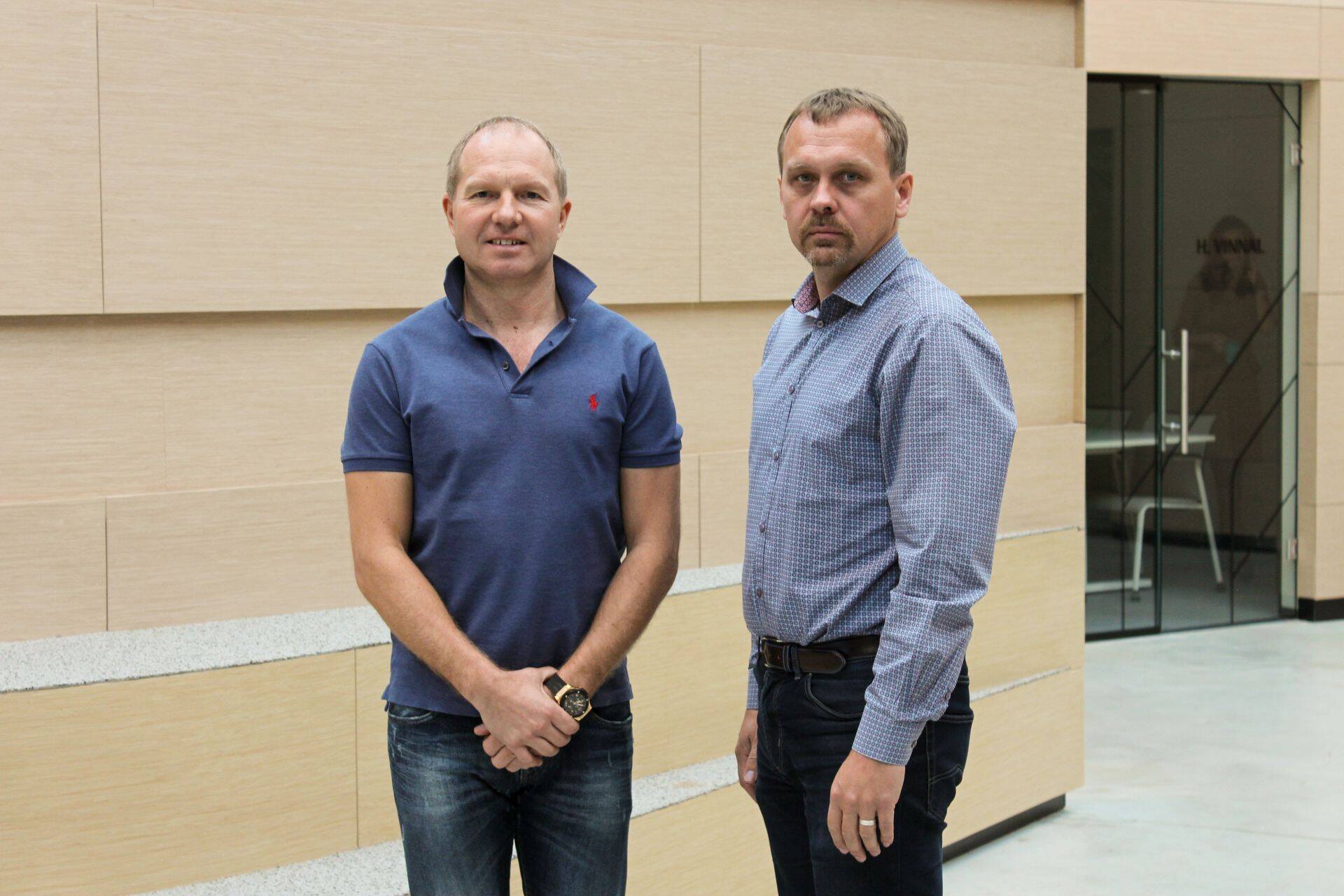 Jalax ASi omanik ja juhatuse liige Peeter Allik ning tegevjuht Tanel Press Äripäevas.