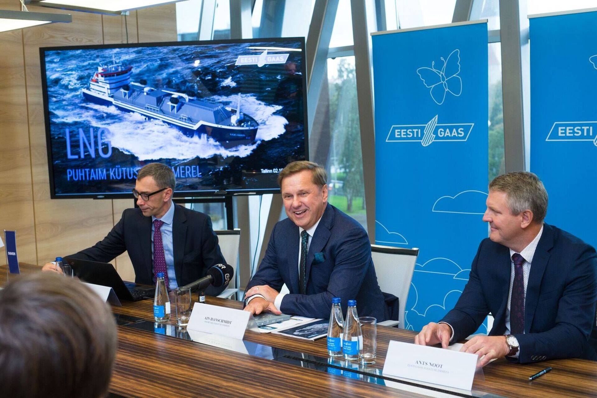 Margus Kaasik, Ain Hanschmidt ja Ants Noot teisipäeval pressikonverentsil