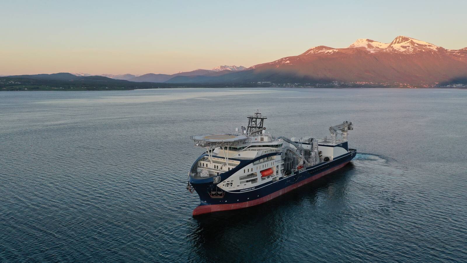 Prysmiani kaablipaigalduslaev Leonardo da Vinci.