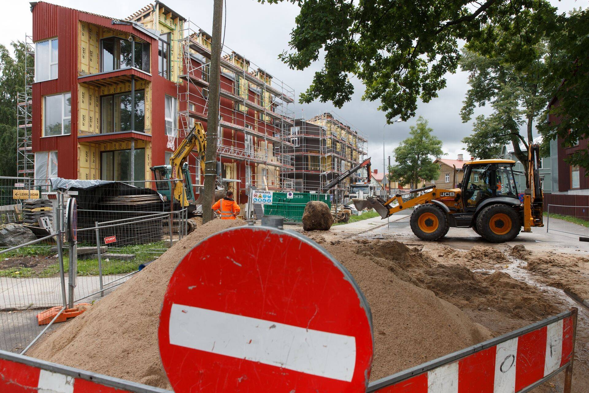 Uute kortermajade ehitus Tallinnas.