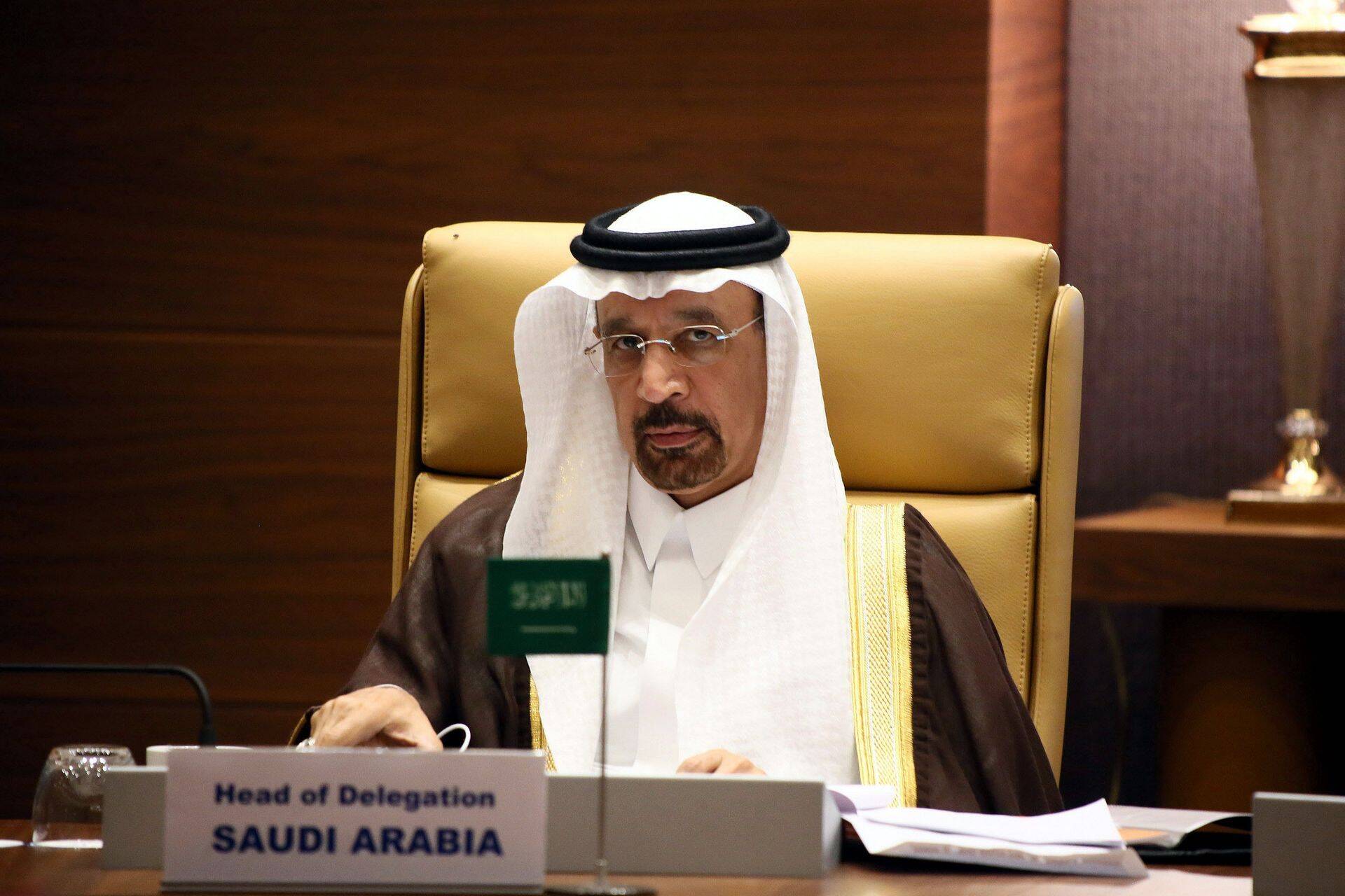 Saudi Araabia naftaminister Khaled al-Faleh Alžeerias toimunud kohtumisel.