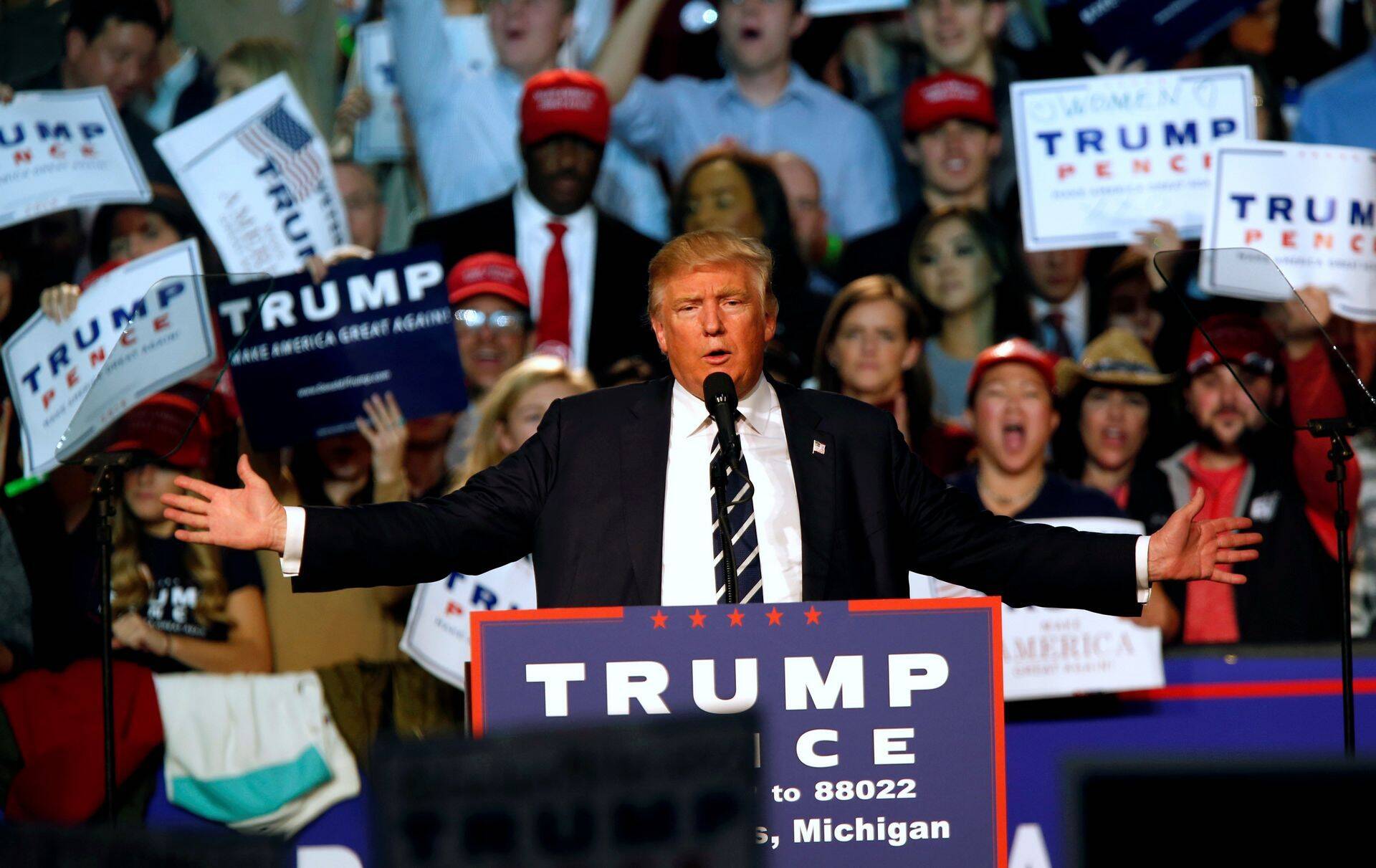 Donald Trump kampaaniaüritusel Michigani osariigis