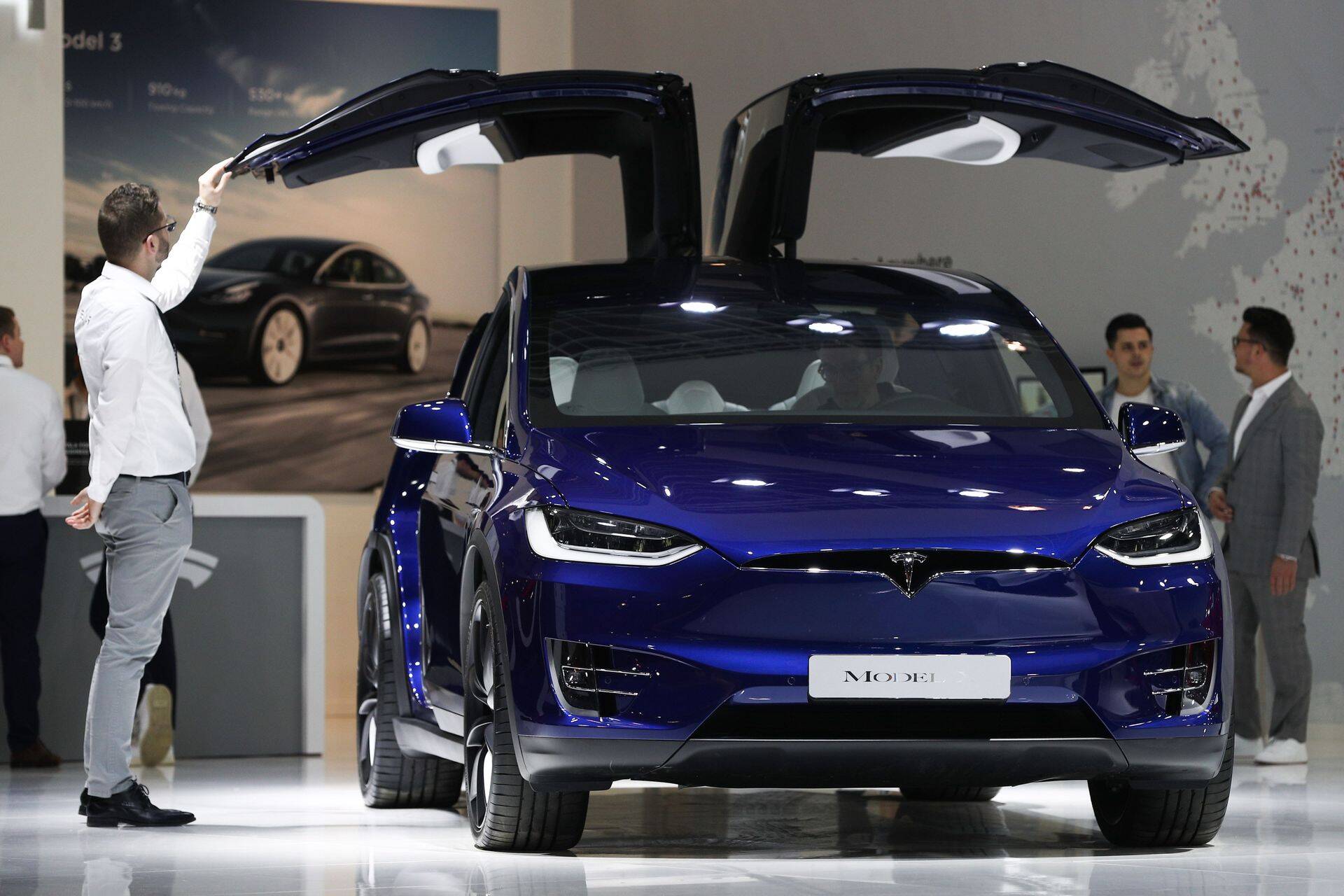 Tesla Model X tänavu jaanuaris Brüsseli automessil.