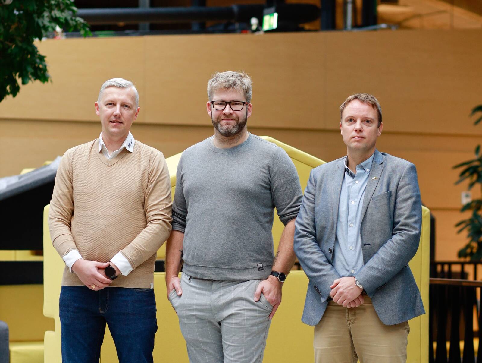 (vasakult) Henrik Hal, Mart Valner ja Kaarel Kuusk.