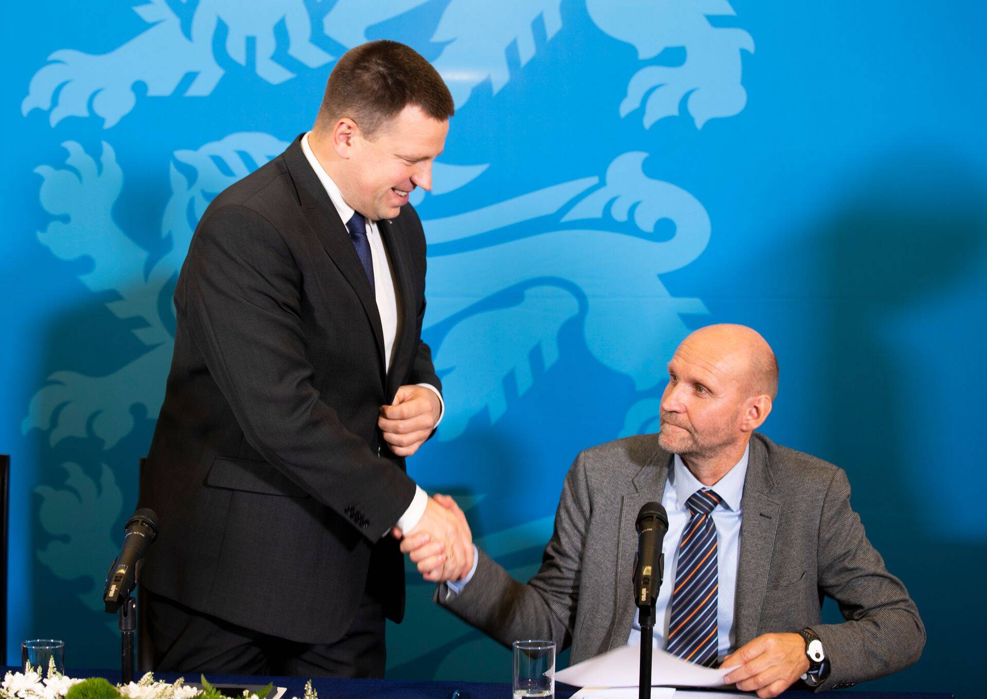 Peaminister Jüri Ratas ja Isamaa esimees Helir-Valdor Seeder. Just viimane on suuresti olnud praeguste pensionisüsteemi muudatuste ellukutsuja.