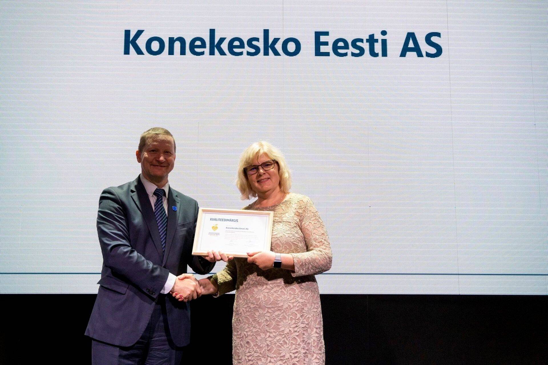 Konekesko pälvis vastutustundliku ettevõtluse kuldmärgise.