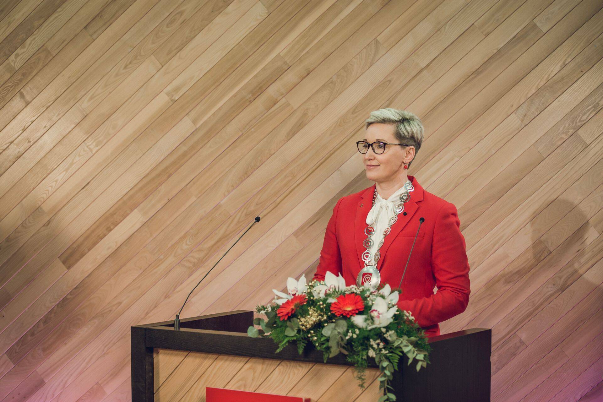 Rektor Ulla Preeden aktusel.