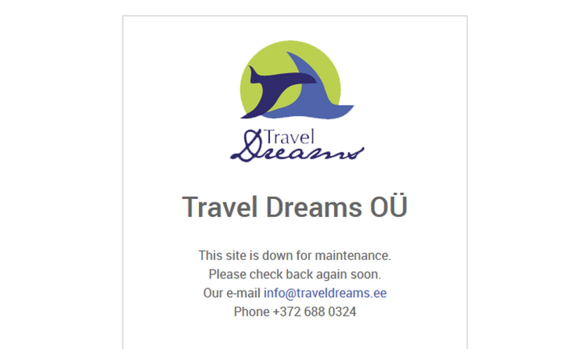 Турфирма Travel Dreams OU сообщила о банкротстве