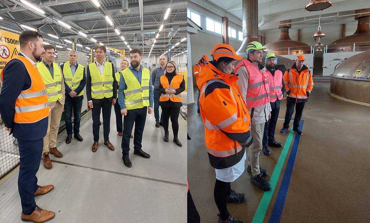 Vasakul Harju Elektri külastus ja paremal Saku Õlletehase külastus.