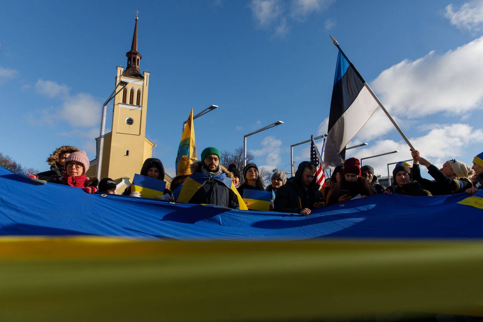 Meeleavaldus Vabaduse väljakul.