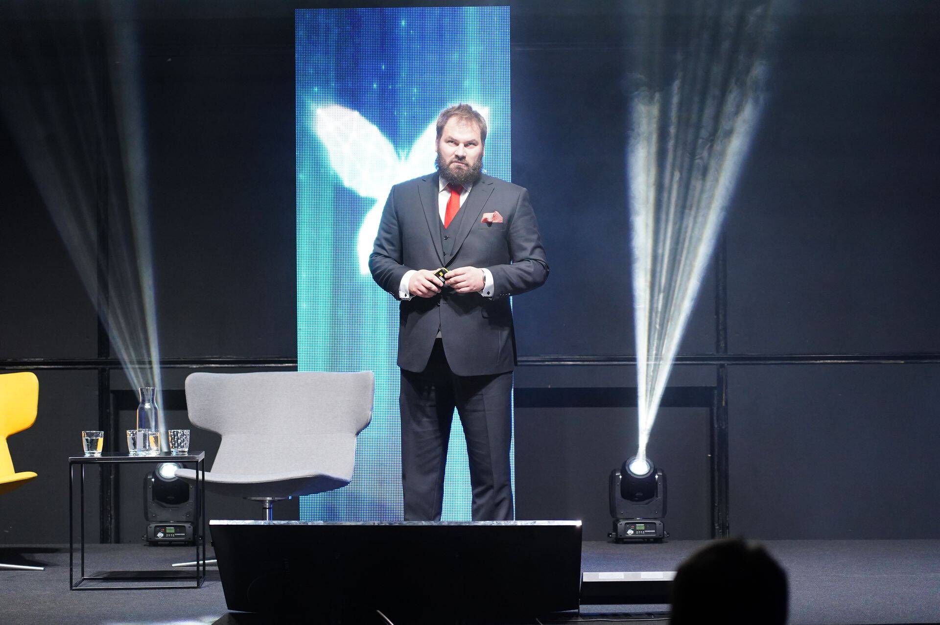 JCI maailmakongressil Tallinnas üles astunud IT-ettevõtte Avalanche juht Rain Kirjanen.