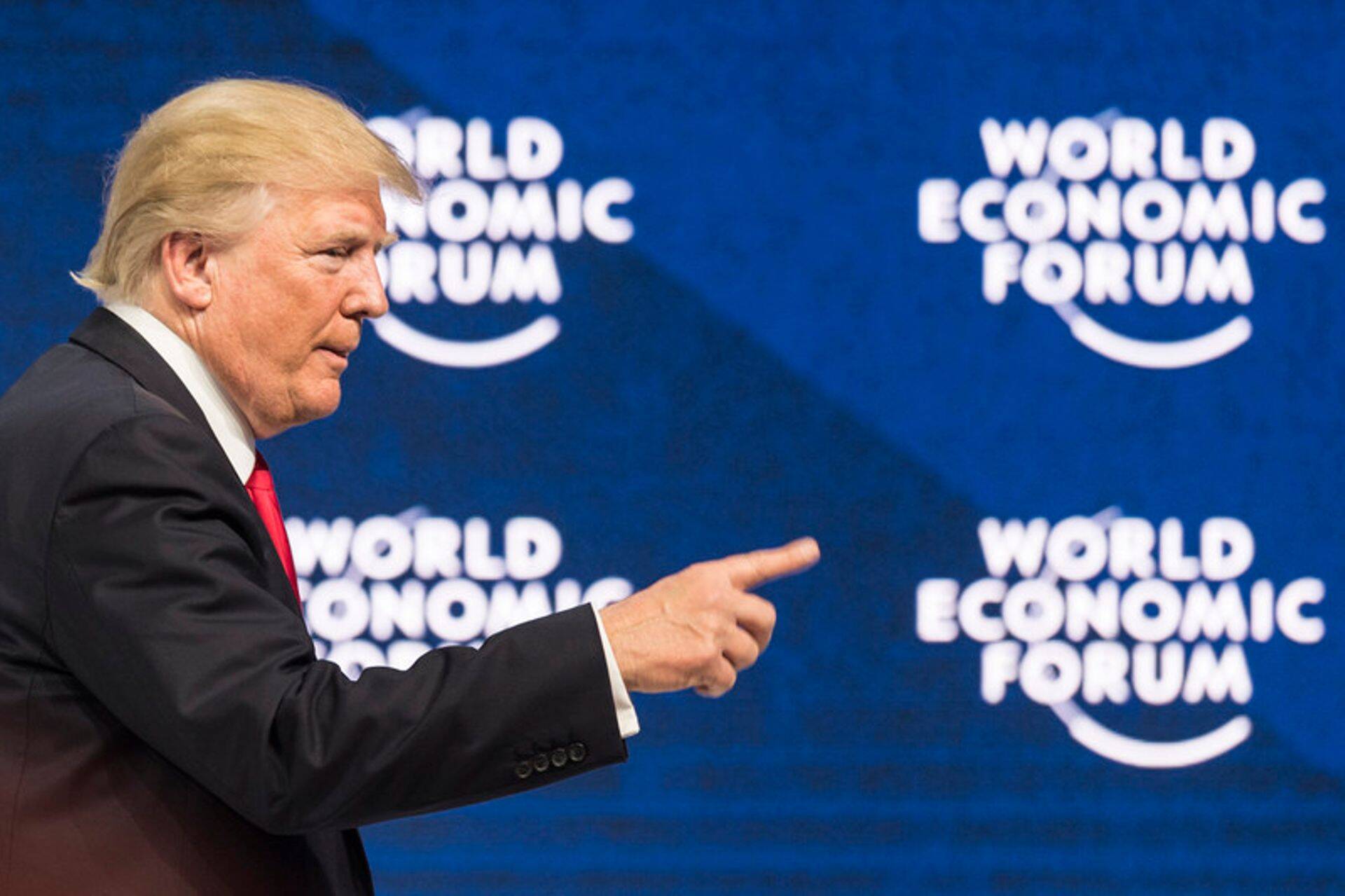 USA president Donald Trump nädalavahetusel Davosi majandusfoorumil.