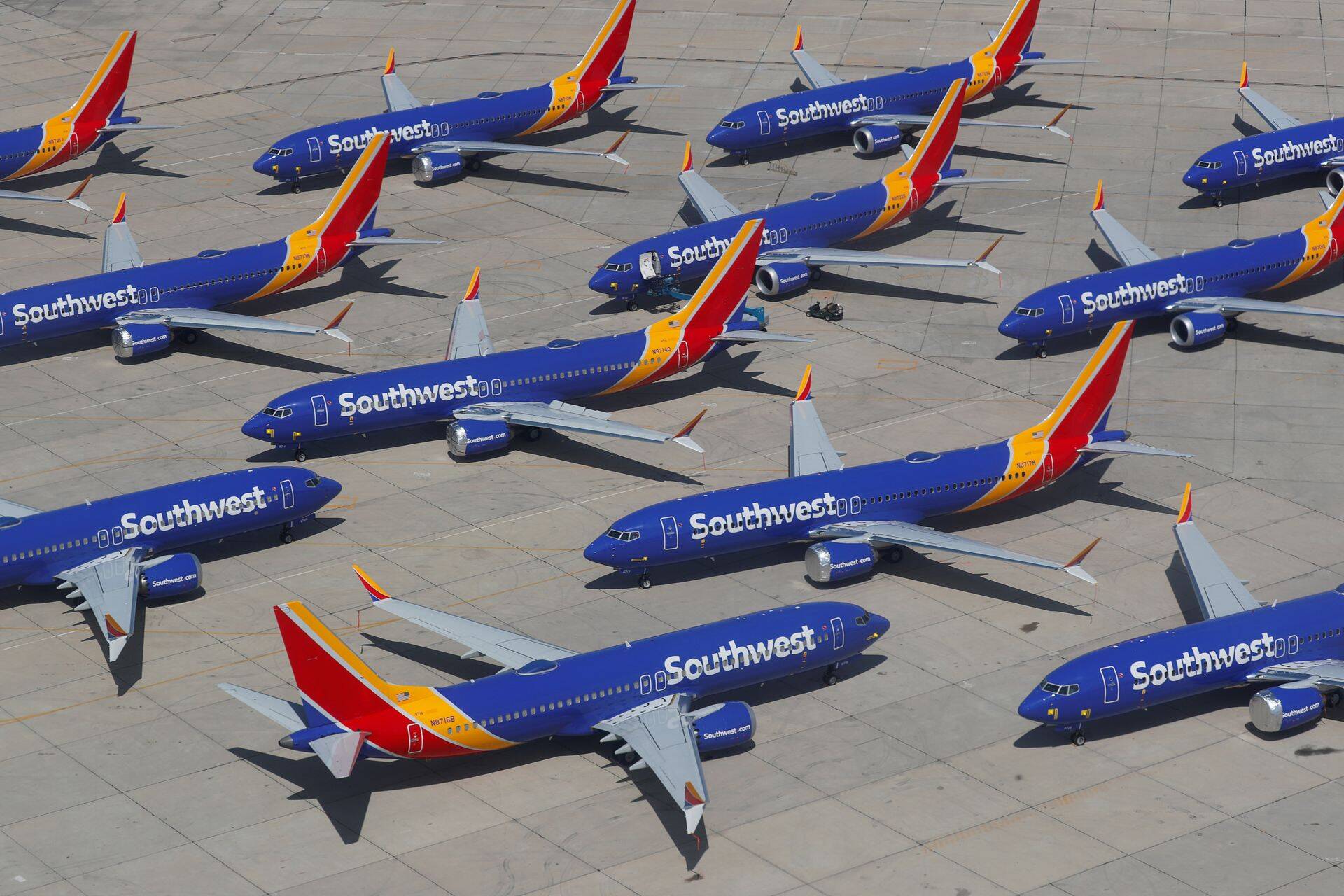 Southwest Airlinesi Boeing 737 MAX 8 märtsis maa peal.