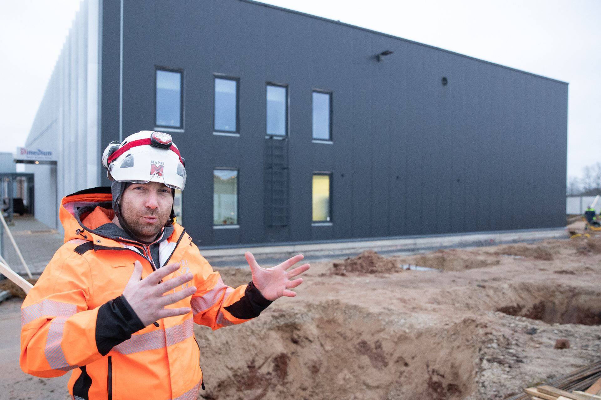 Mapri Ehituse projektijuht Martin Kabral logistikakeskuse ehitusplatsil