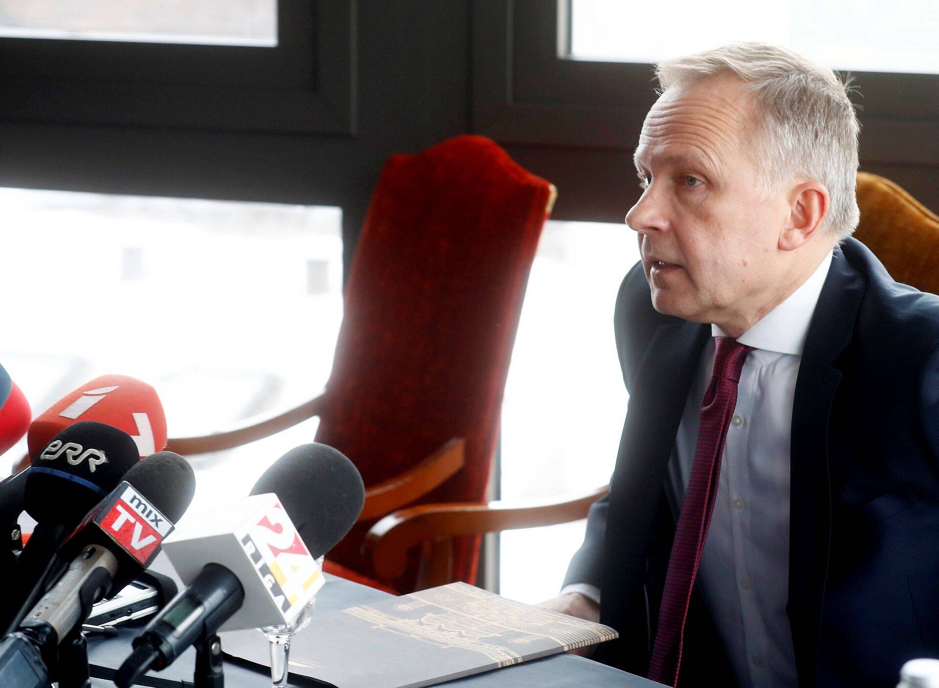 Läti Panga presidendi Ilmars Rimševicse pressikonverents 20. veebruaril.