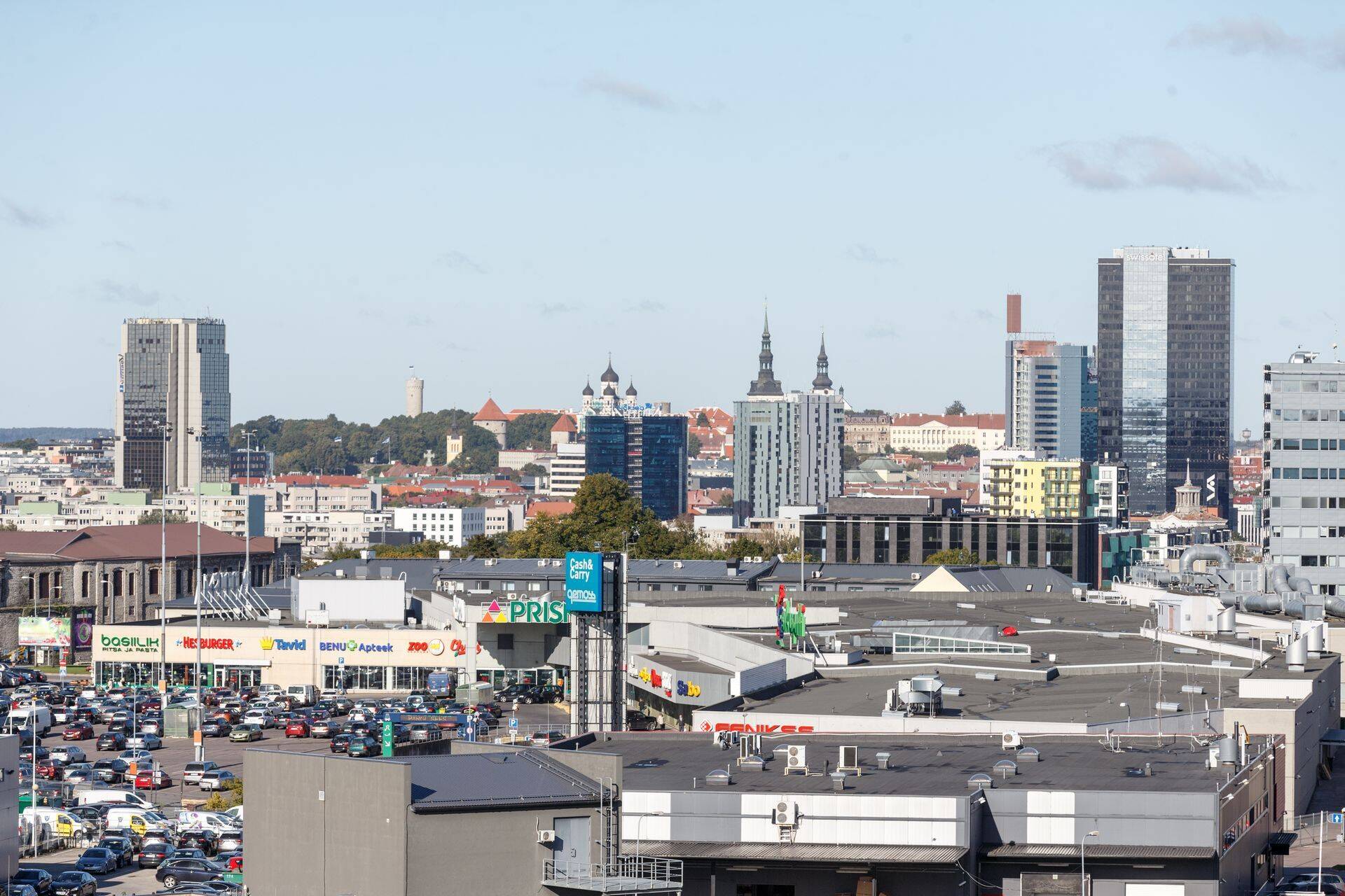 Vaade Pro Kapitali Lasnamäele rajatava keskuse T1 katusekorruselt.