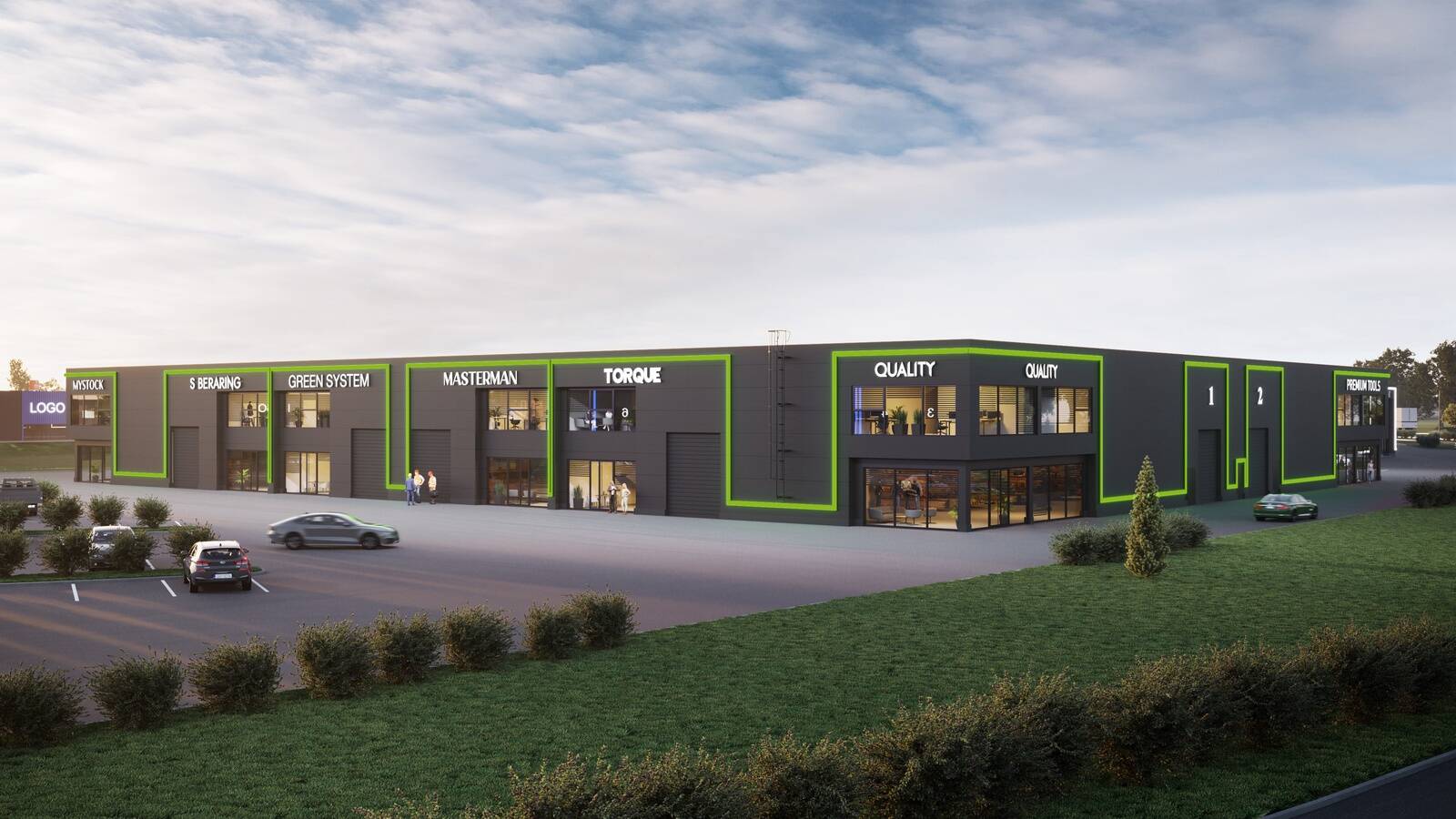 Складские площади первого здания будут иметь отдельные входы в коммерческие помещения. В здании второго этапа все салоны сквозные, что облегчает закупки: нет утомительных коридоров, а в ненастную погоду не придется бежать в другой магазин через двор.