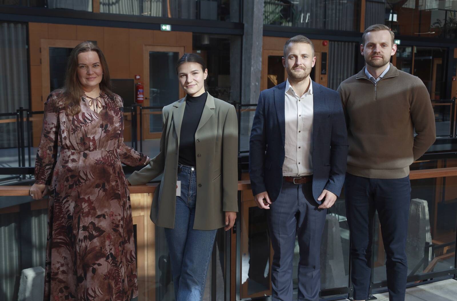 Kätlin Krisak, Helery Maidlas, Silver Kalmus ja Oliver Ämarik “Soraineni sageduse” saate salvestusel.