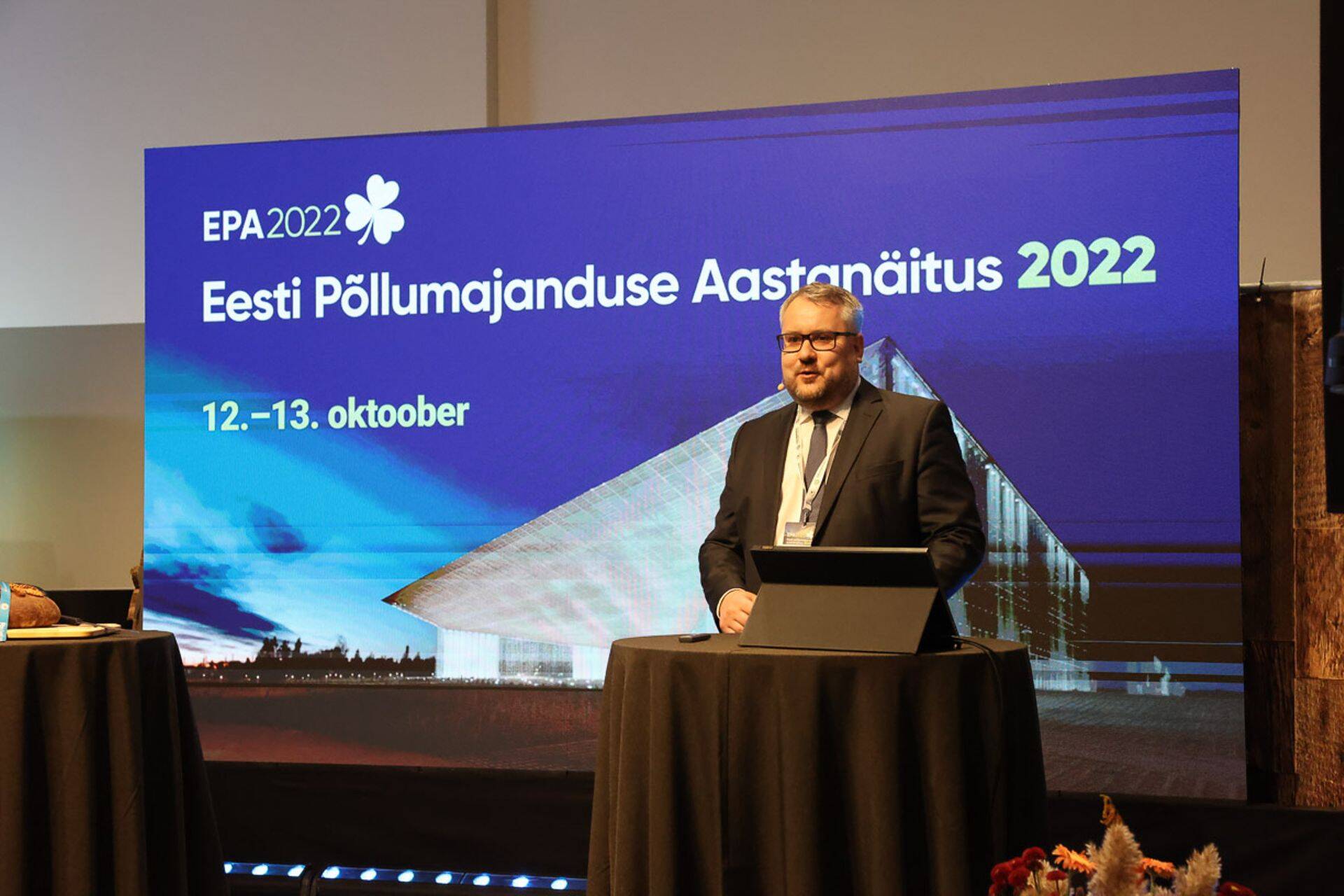 Eesti Põllumajandus-Kaubanduskoja juhatuse esimees Roomet Sõrmus Eesti Põllumajanduse Aastanäitusel.
