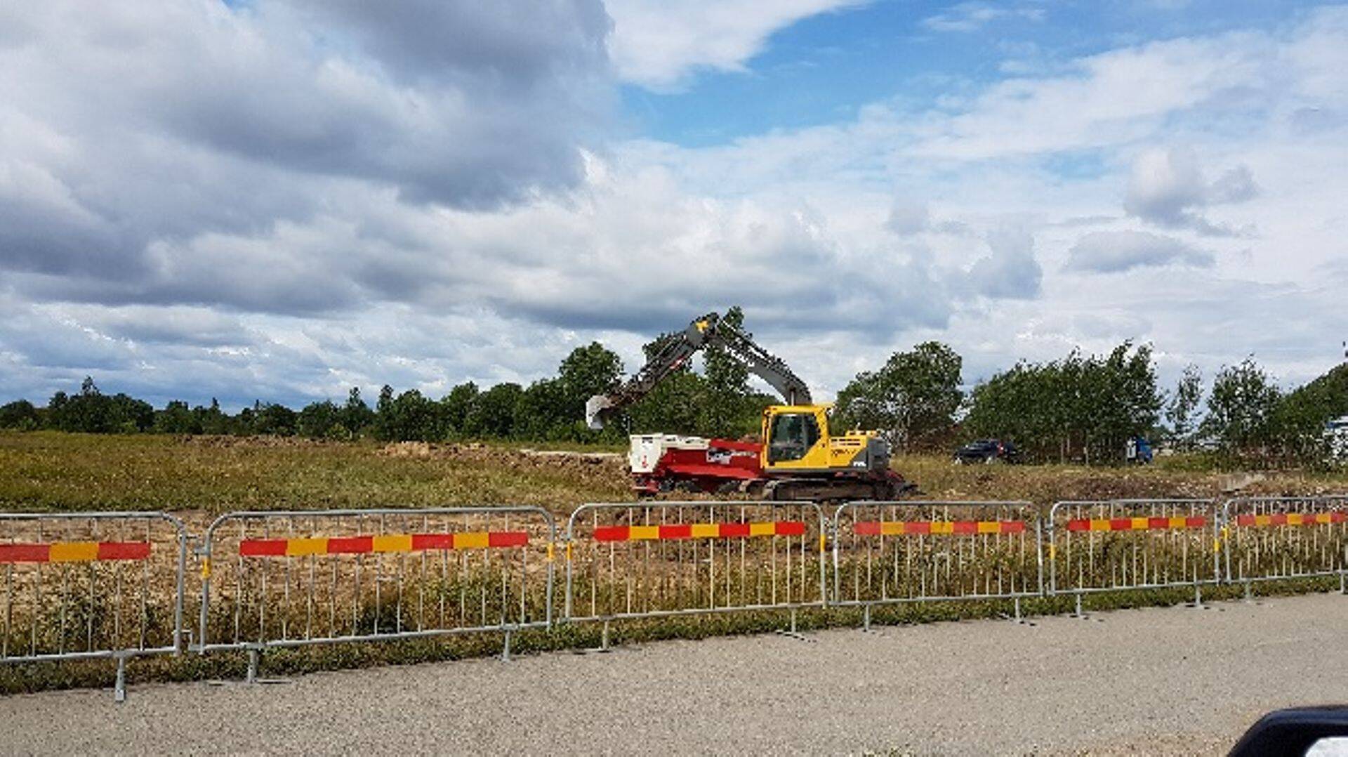 Tapal algasid jäätmejaama ehitustööd.