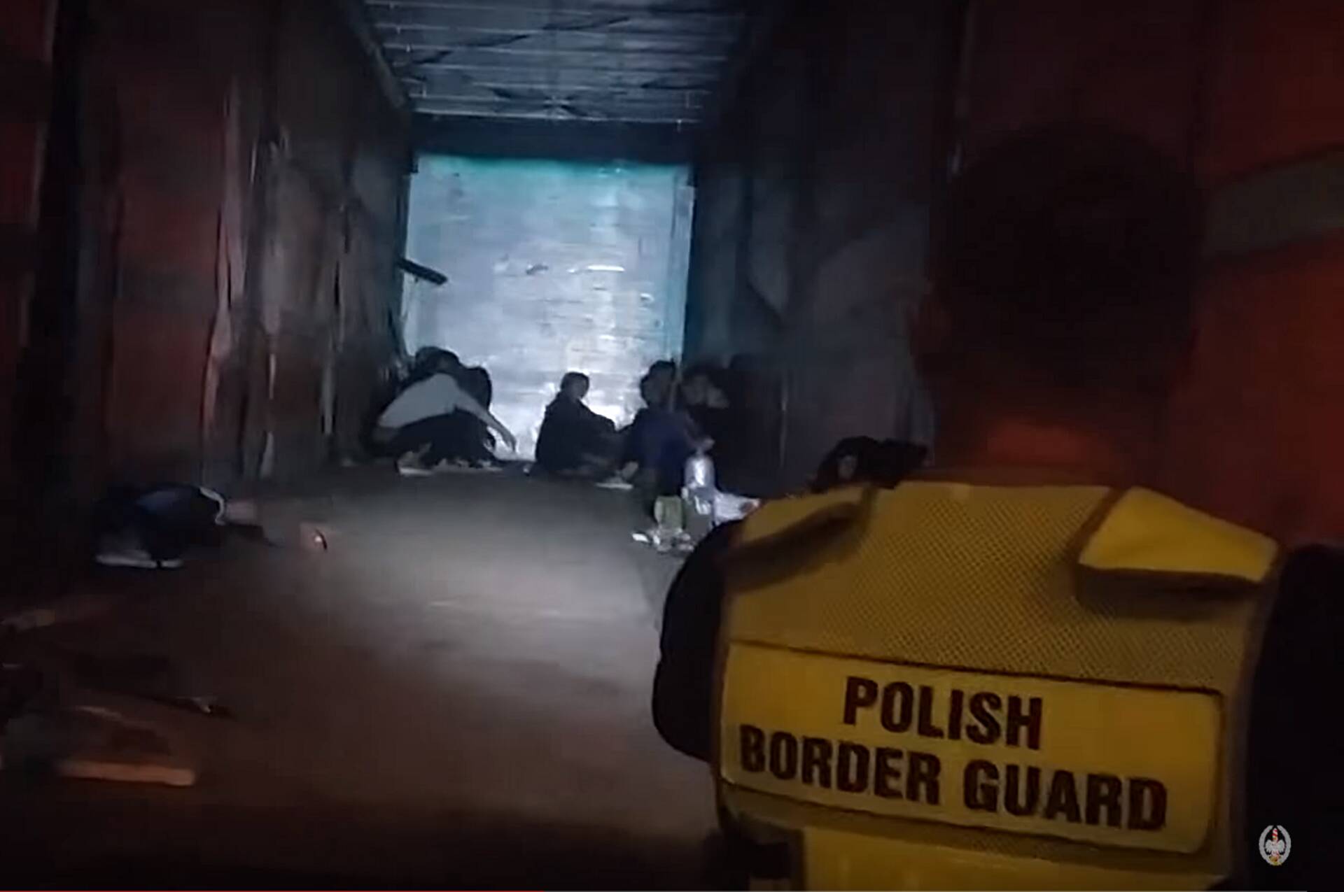 Kuvatõmmis Poola piirivalve videost.