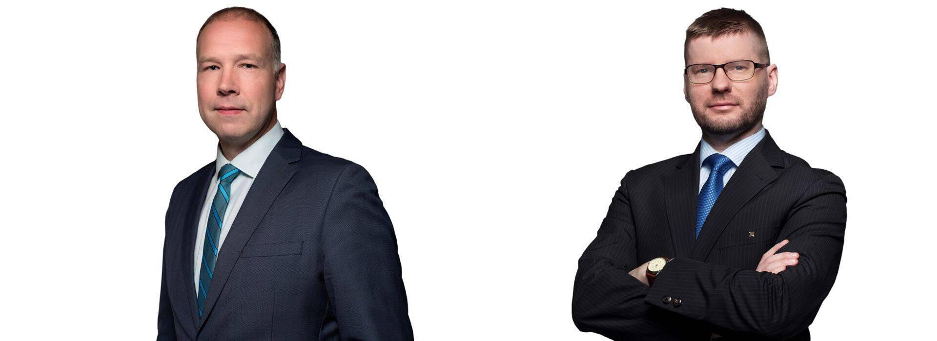 Derling Primuse vandeadvokaat ja partner Margo Lemetti (vasakul) ning Derling Primuse advokaat Tanel Kask.