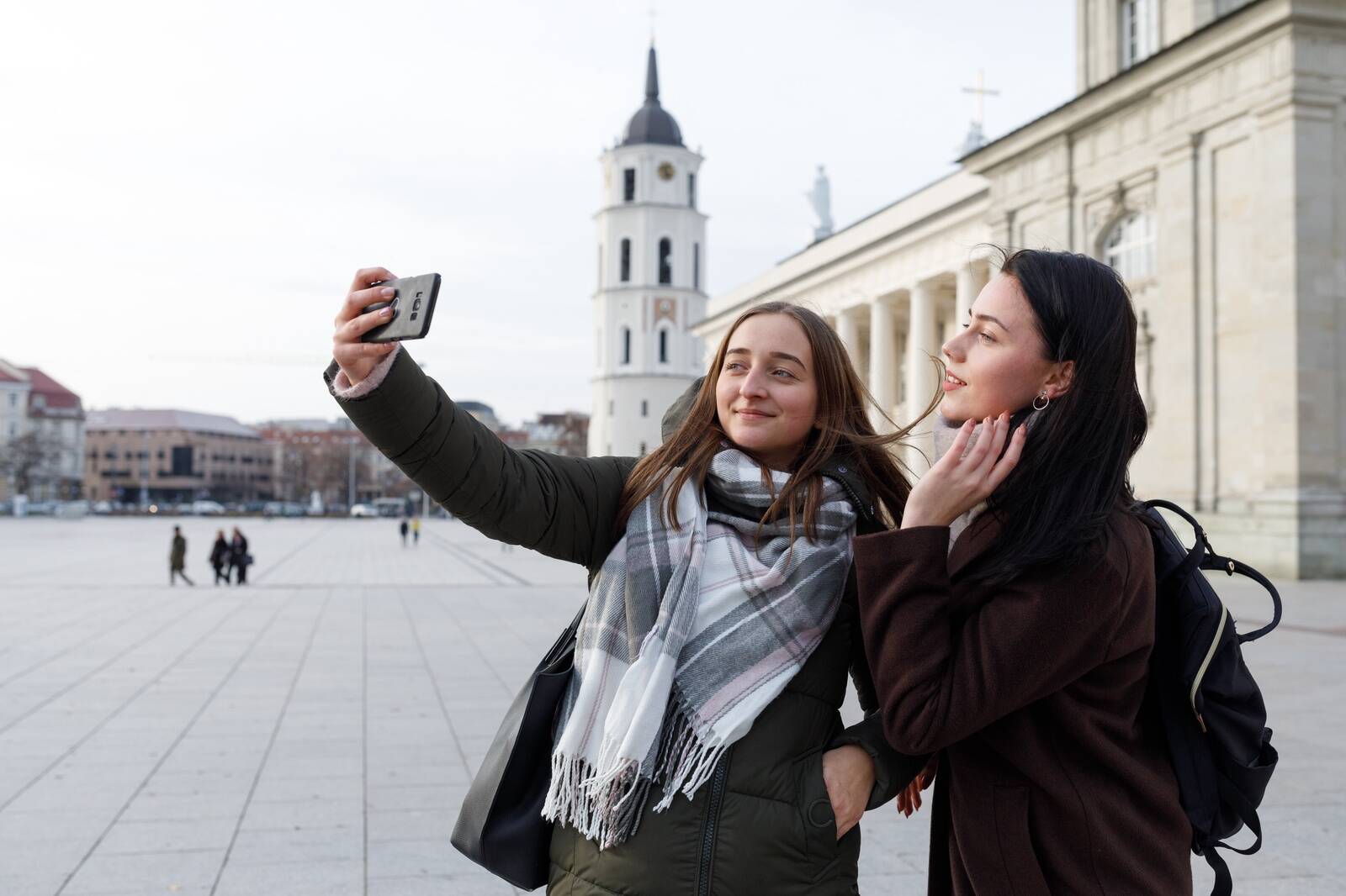 Turistid Leedu pealinnas Vilniuses.