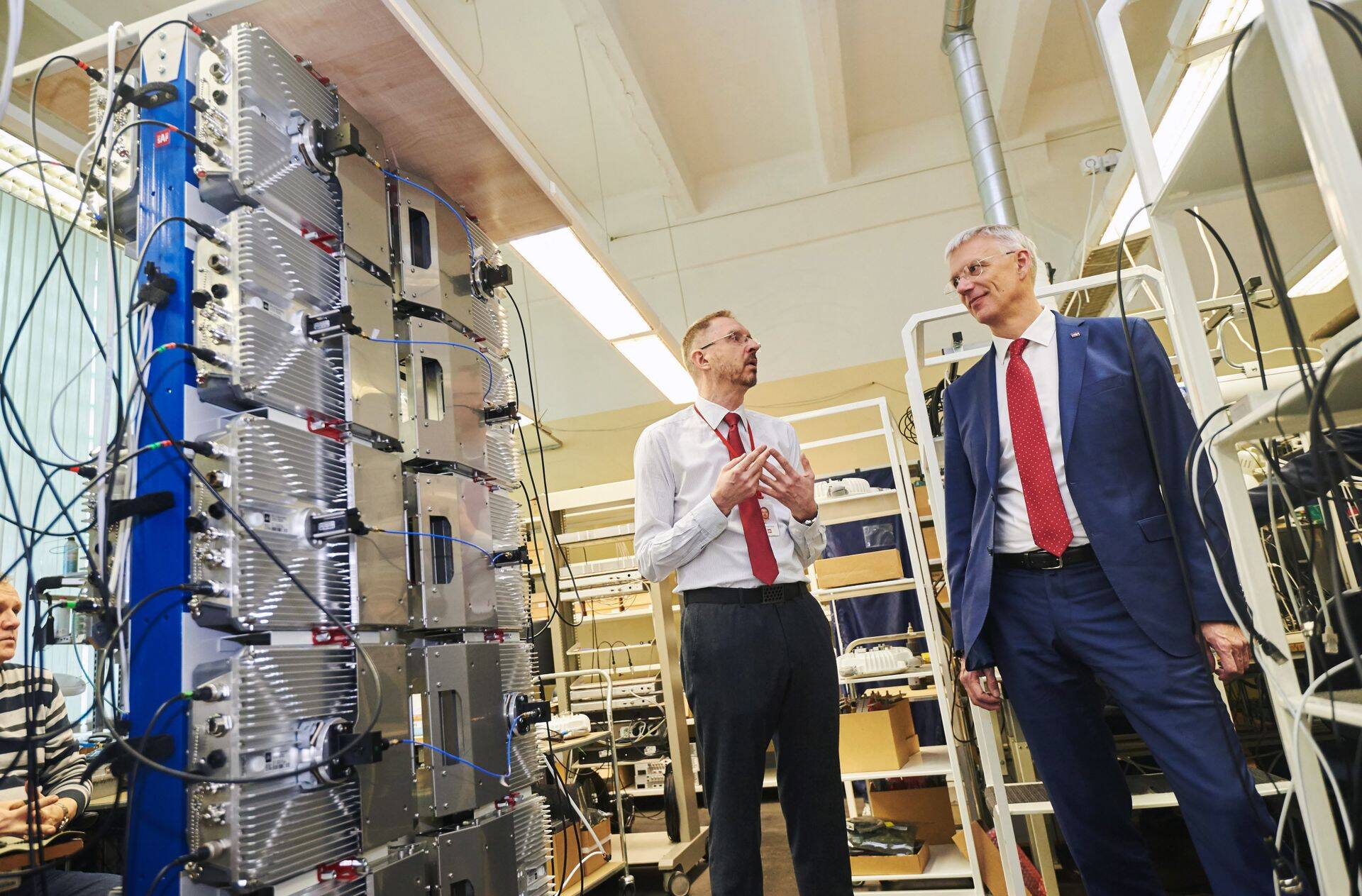 2020. gadā SAF Tehnikā viesojās arī Latvijas Ministru prezidents Krišjānis Kariņš (pa labi).