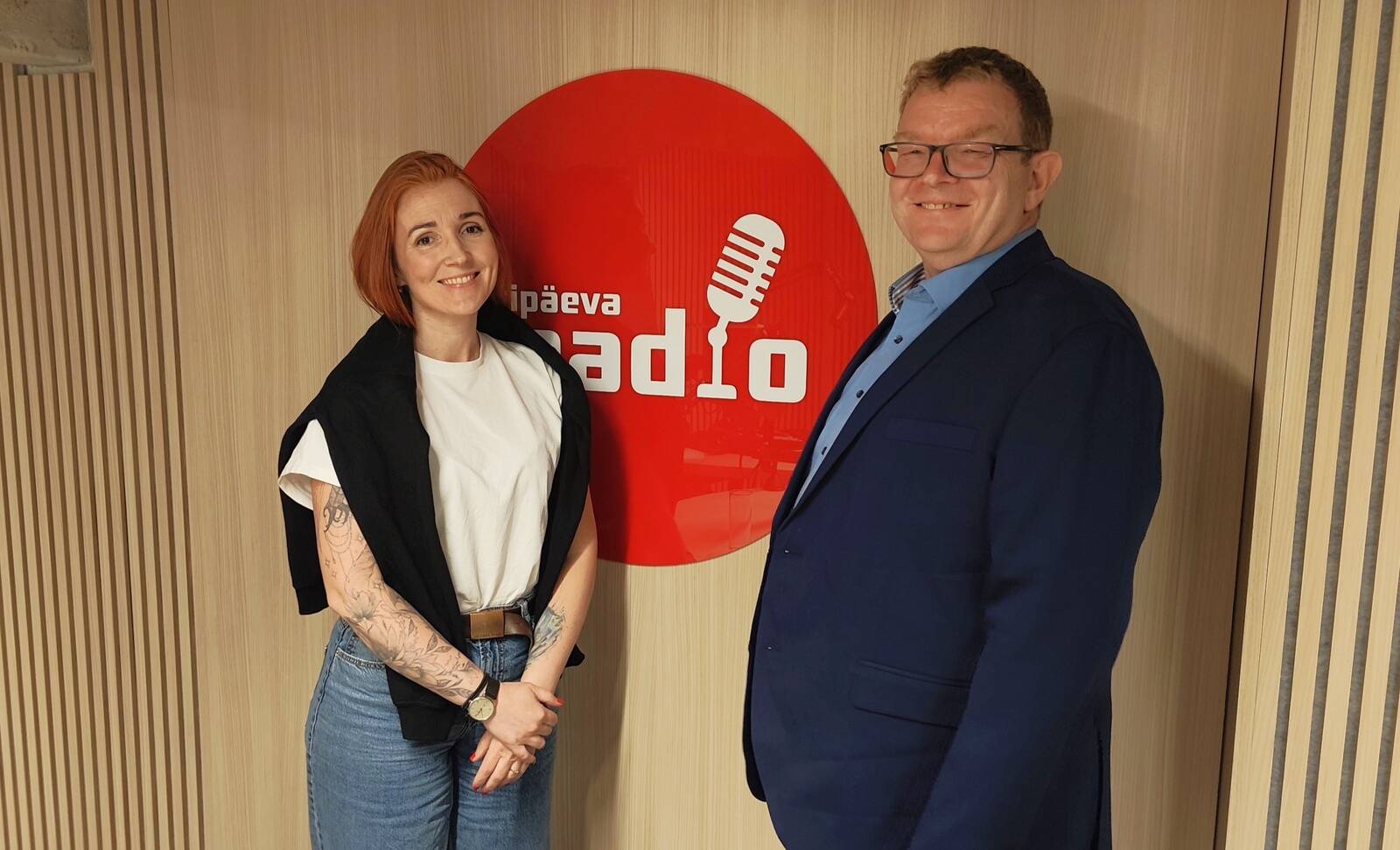 Jelizaveta Janno ja Kristjan Sirel “Logistikauudised eetris” saate salvestusel.