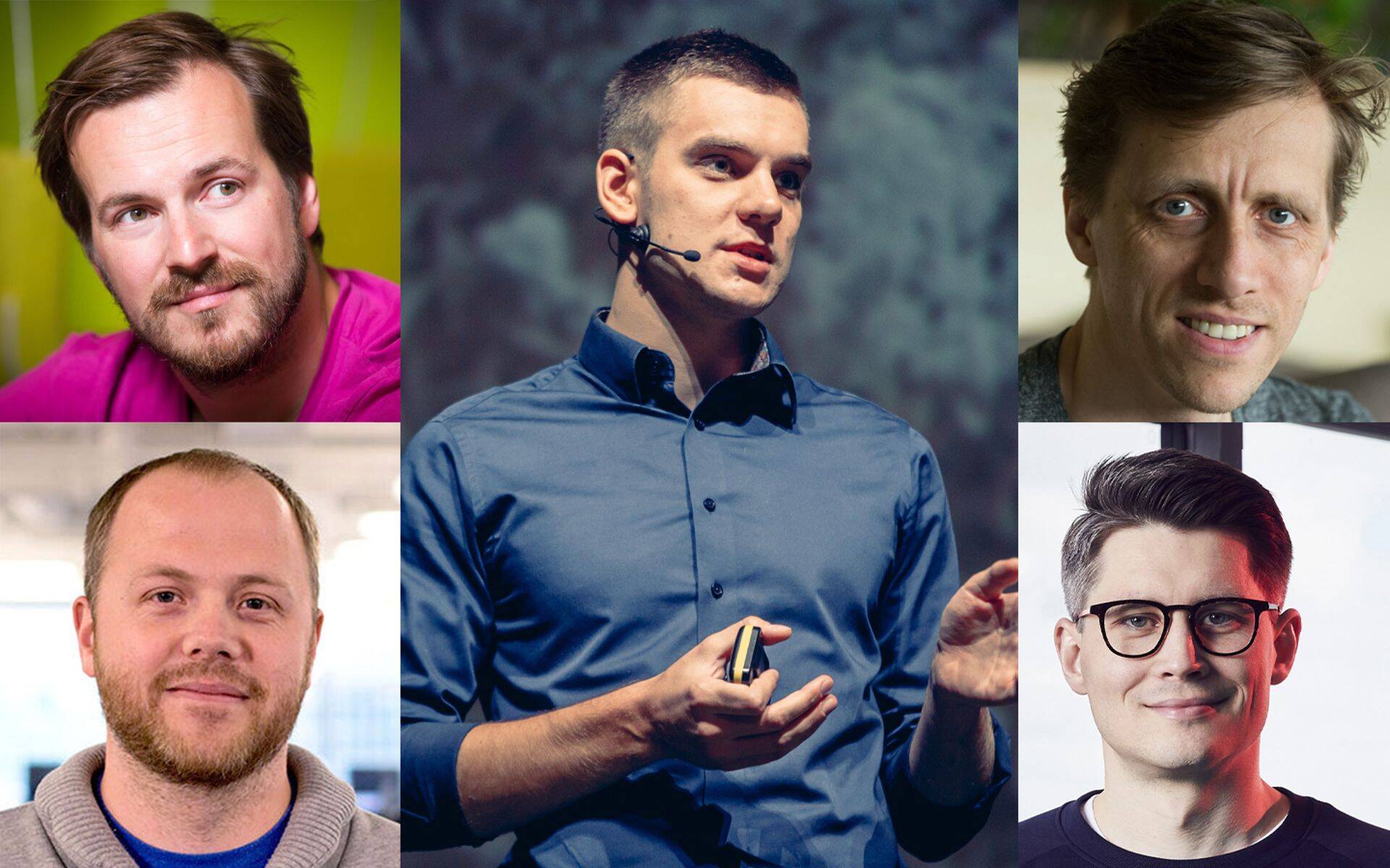 Eesti ükssarvikute juhid. Wise’i omanik Taavet Hinrikus, USAs identifitseerimise lahendusi pakkuva ID.me kaasasutaja Tanel Suurhans, transpordiplatvormi Bolt asutaja ja juht Markus Villig, Skype'i kaasasutaja ja pakiroboteid tootva Starshipi omanik Ahti Heinla ja kindlustusidufirma Zego kaasasutaja Sten Saar.