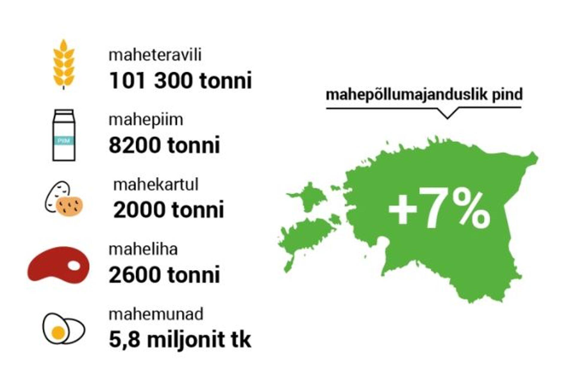 Mahetootmine ja -pind Eestis.