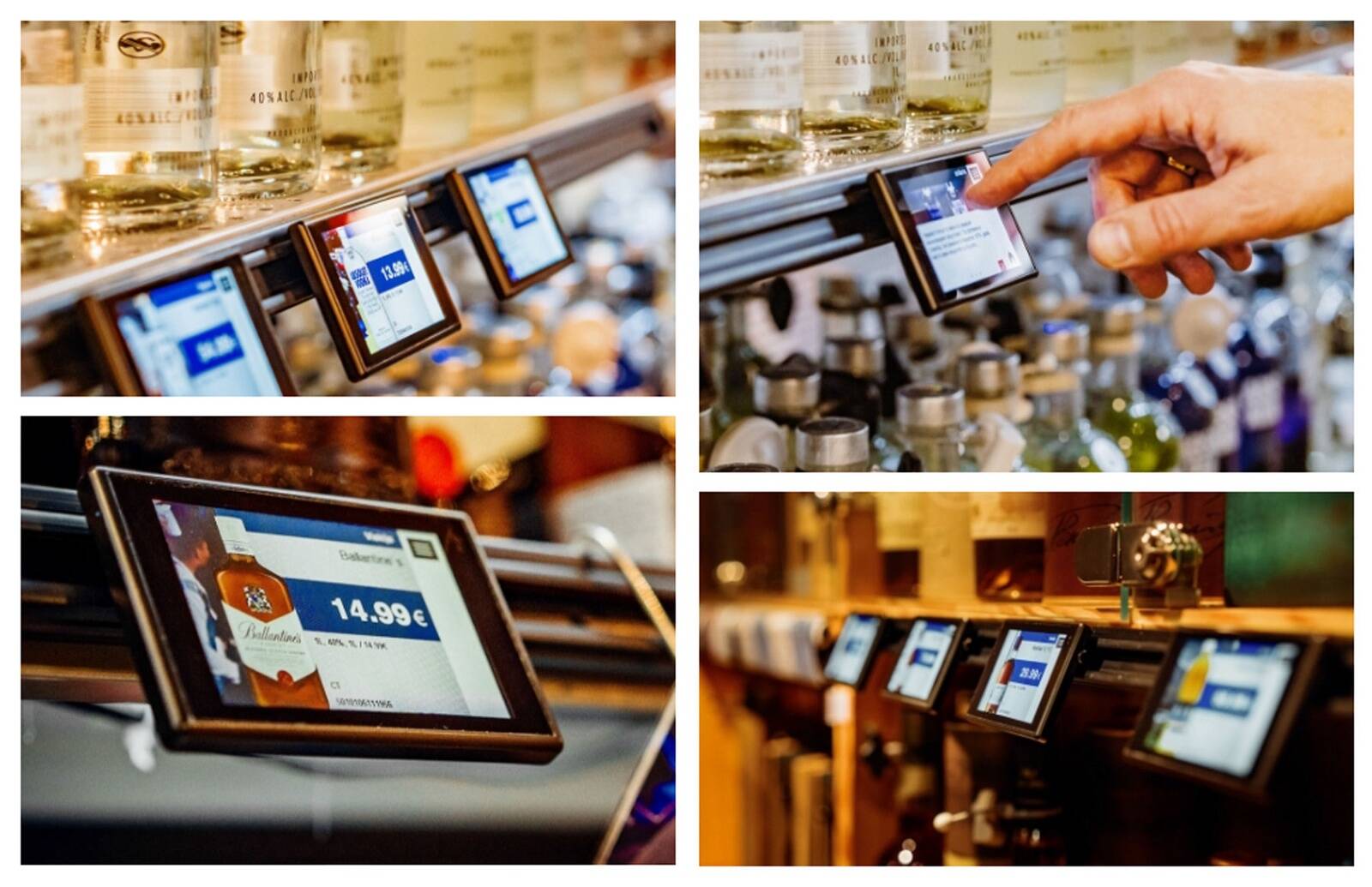 Vivid Tech tootesildid Spirits&Wine kaupluses.