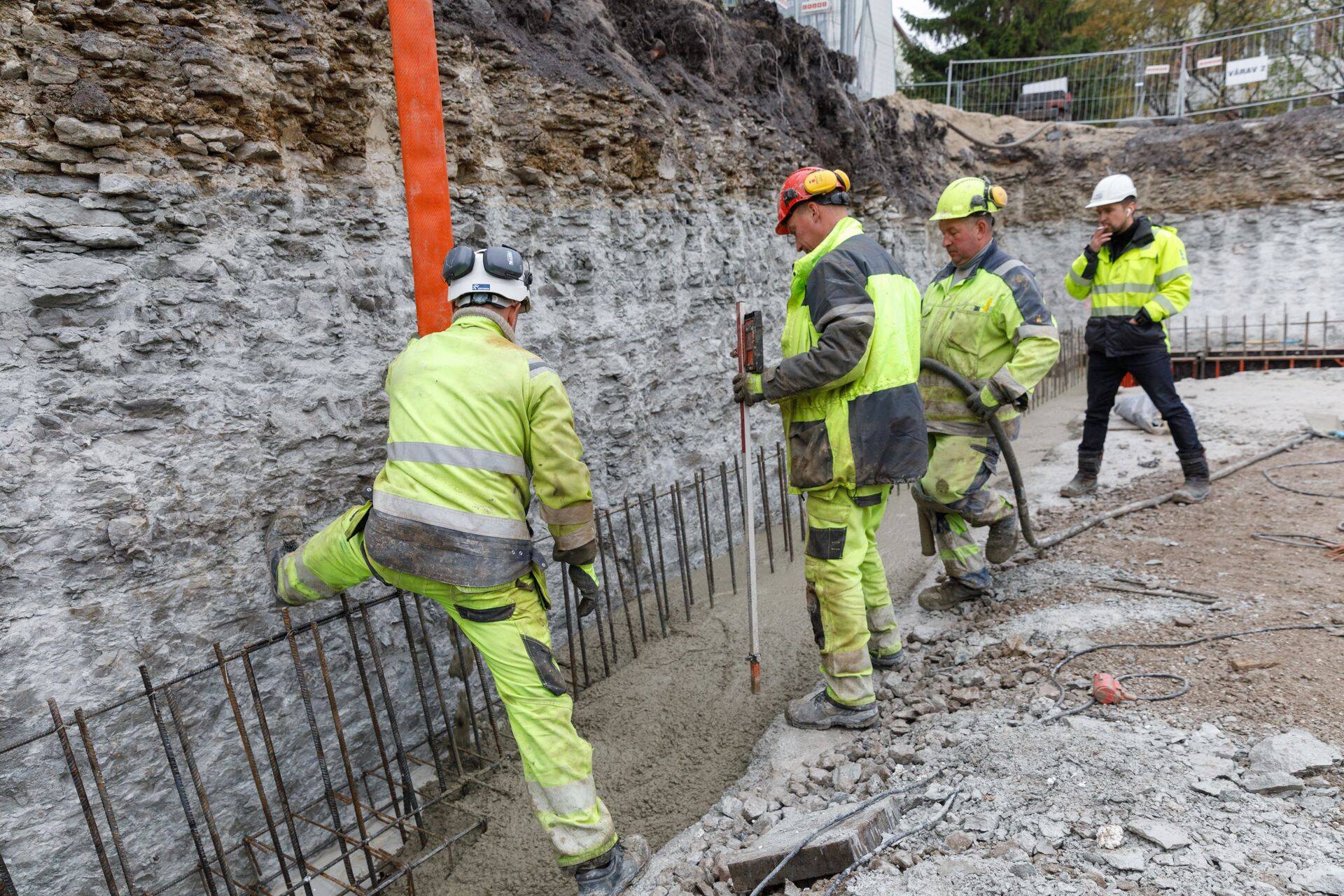 Nordecon ehitajad kortermaja ehitusel Tallinnas.