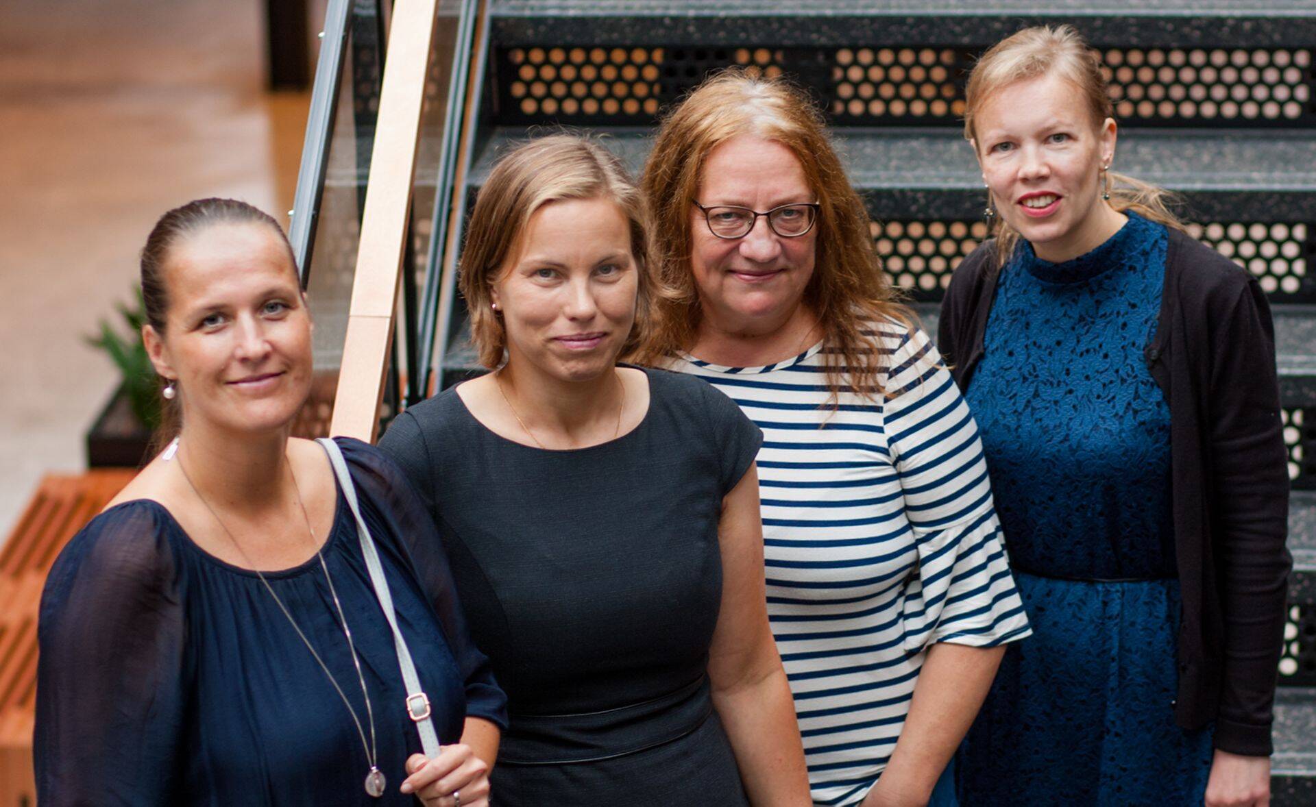 Grant Thornton Balticu õigusnõustajad Kristel Tiits (vasakul) ja Kaili Kallastu ning Äripäeva teabevara toimetaja Piret Frey ja personalijuhtimise teabevara peatoimetaja Külli Gutmann Talentorist.
