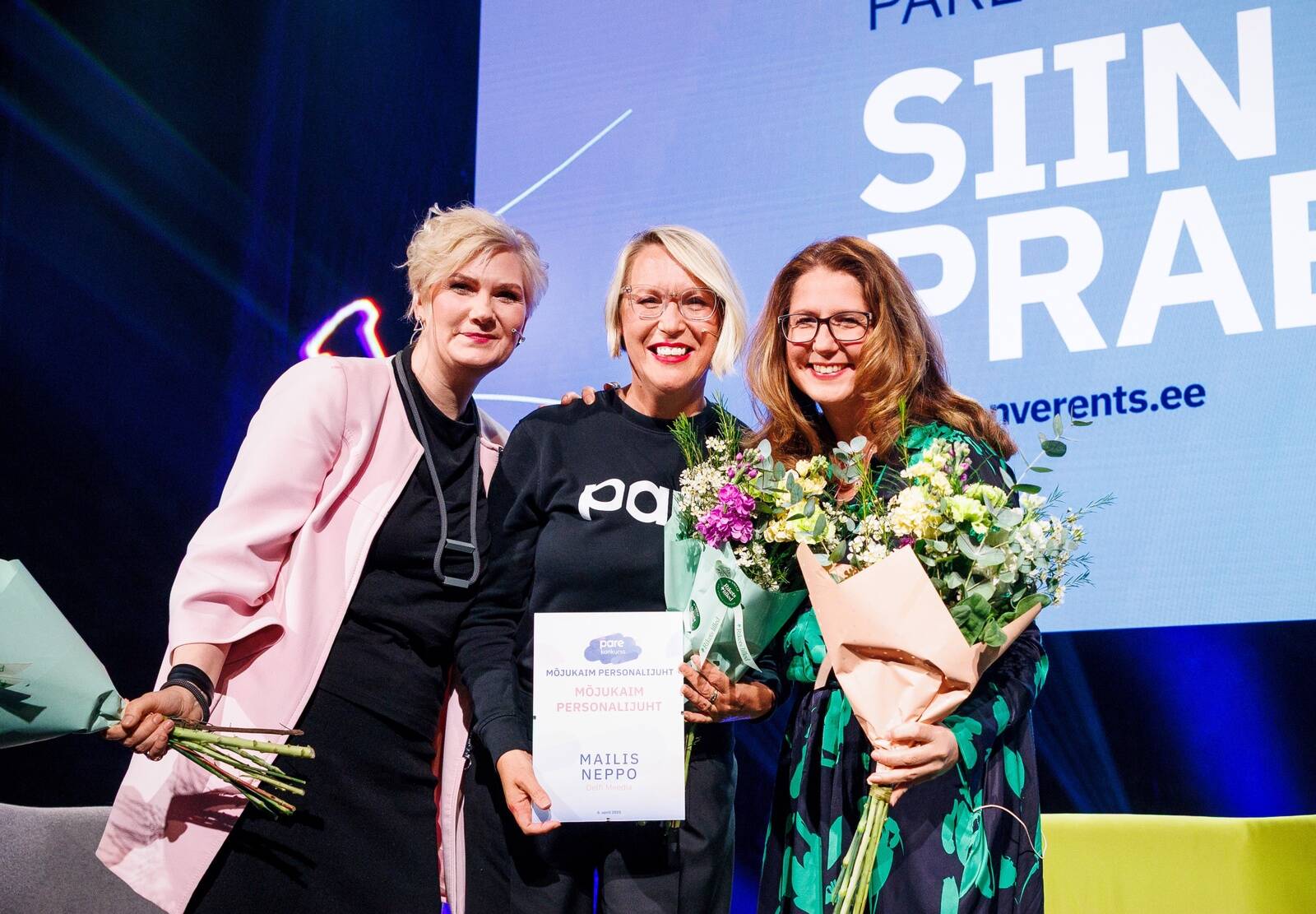 Mõjukaima personalijuhi finaalikolmik: Merje Kärner, Mailis Neppo ja Ingrid Viinapuu.