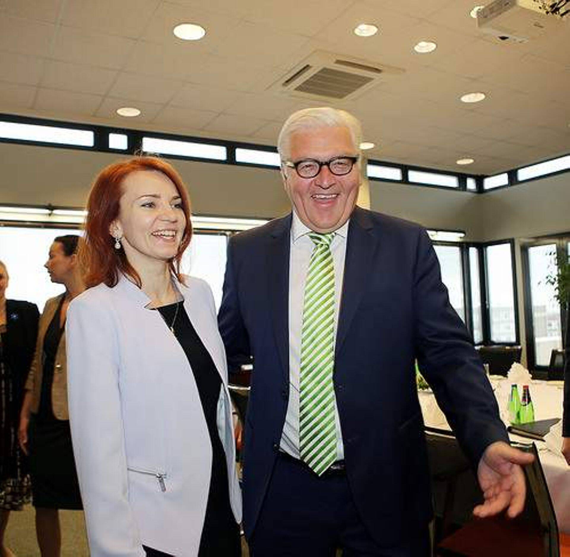 Välisminister Keit Pentus-Rosimannus Saksamaa välisministri Frank-Walter Steinmeieriga.