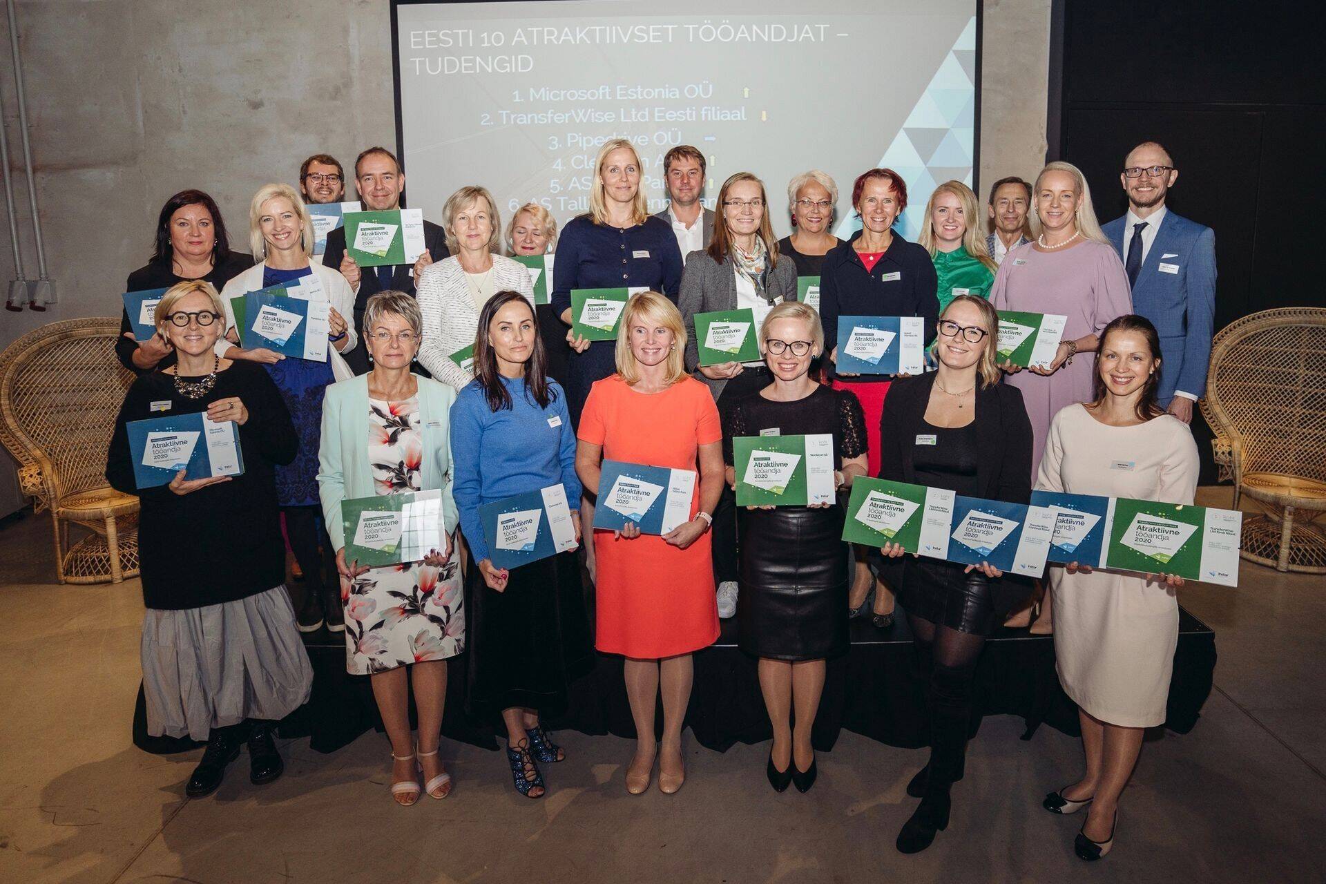 11. septembril Noblessneri valukojas toimunud atraktiivsete tööandjate päeval tunnustati tööandjaid atraktiivse tööandja kvaliteedimärgiga.