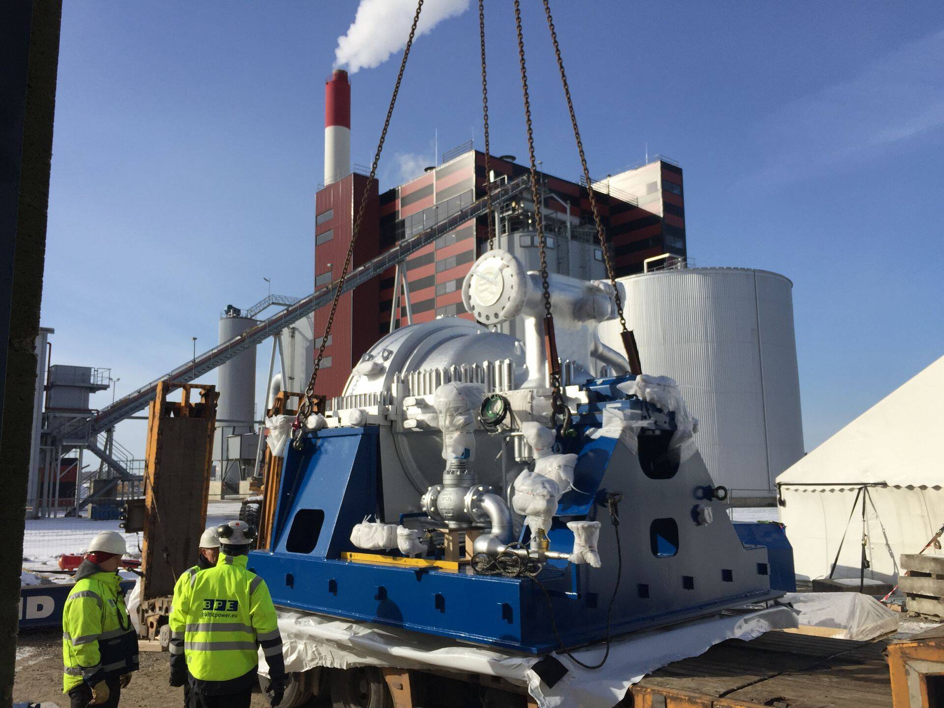 Utilitase uue Väo karjääris asuva jaama turbiin.